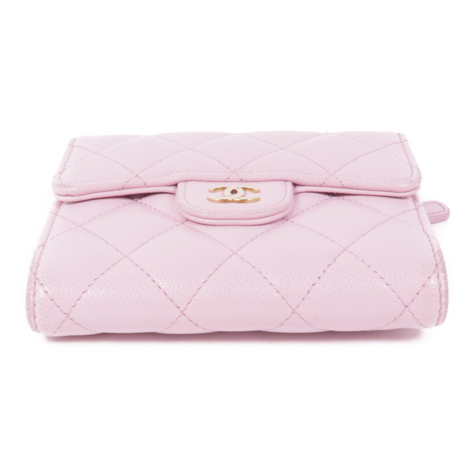 CHANEL 牛皮皮革Wallet金扣錢包