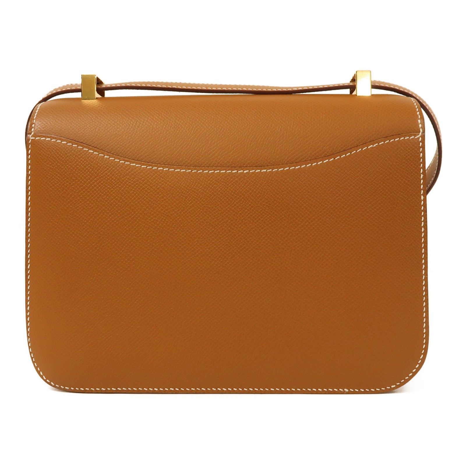 HERMES Epsom皮革Constance 24金扣肩背袋經典駝色