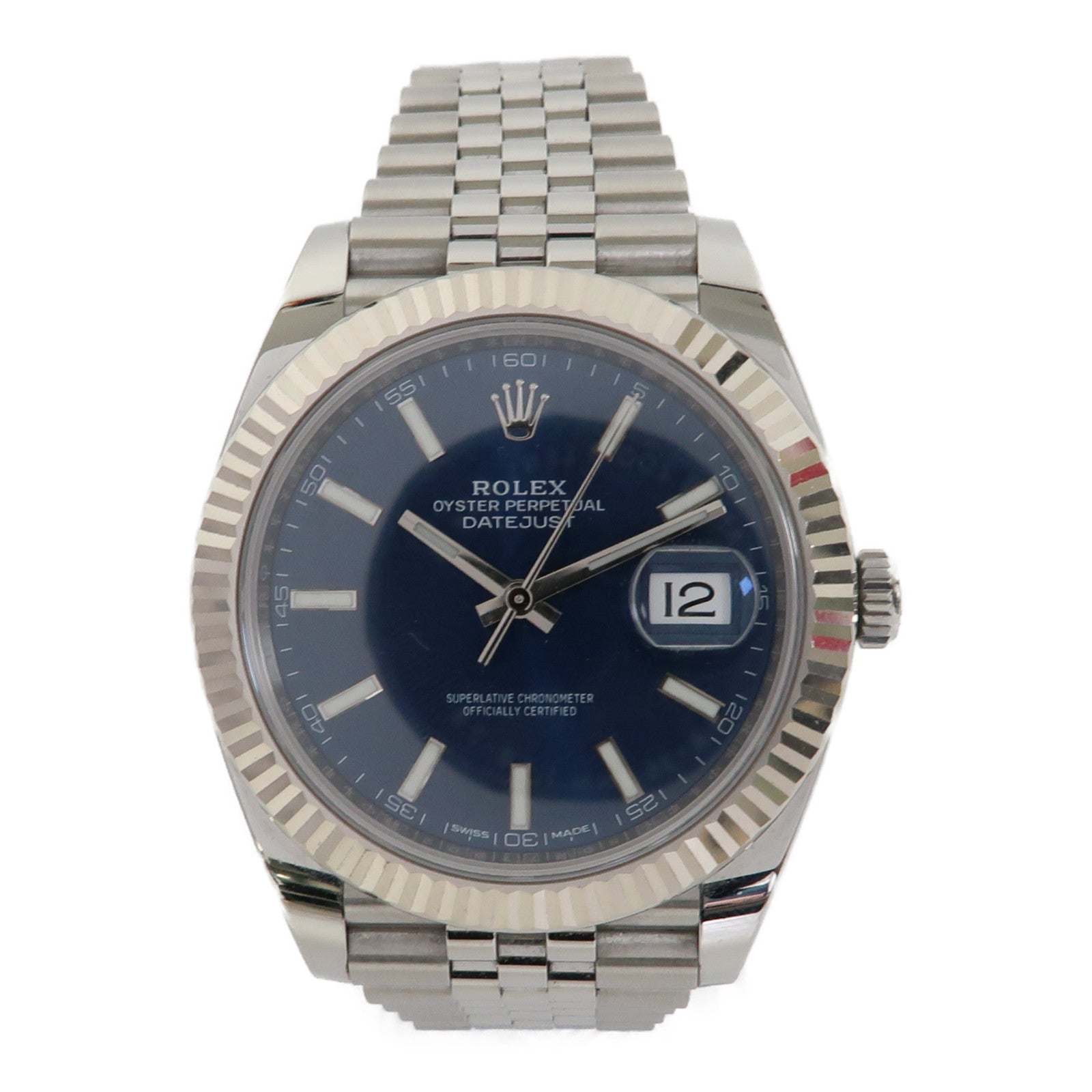 ROLEX Datejust 41mm 18K白金/不鏽鋼手錶自動機芯藍色
