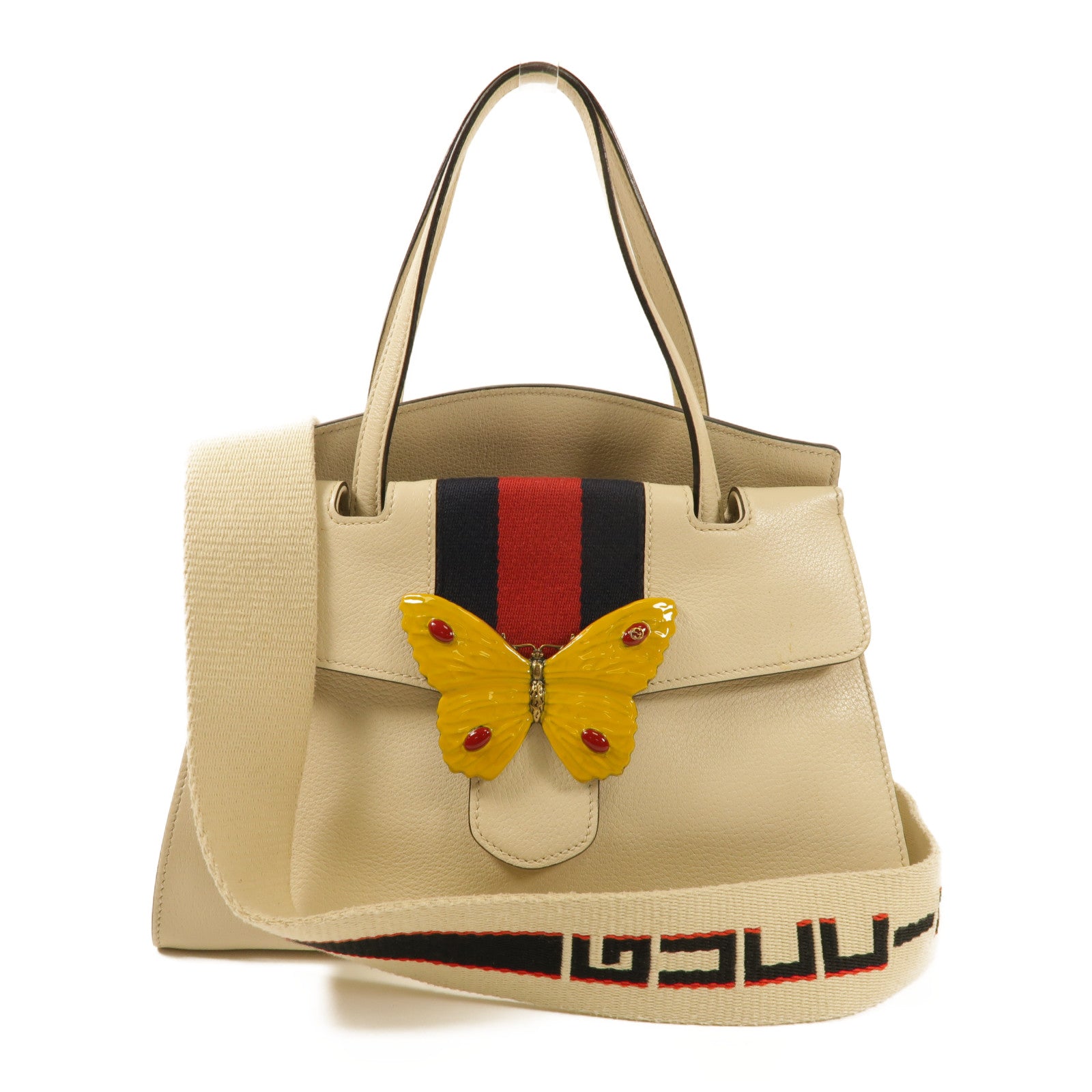 GUCCI 【激減優惠】牛皮皮革Totem Butterfly肩背袋