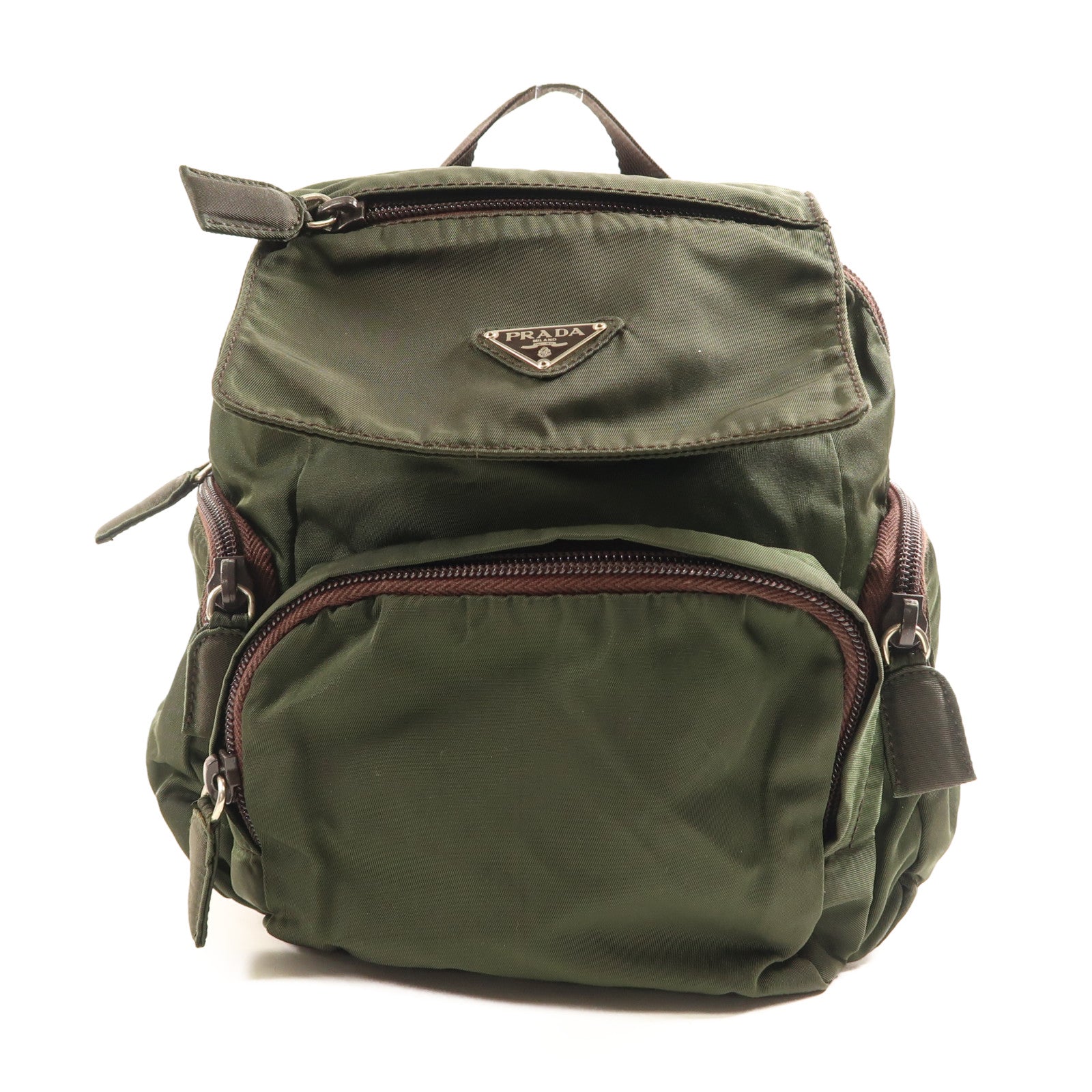 PRADA 尼龍Backpack銀扣背包