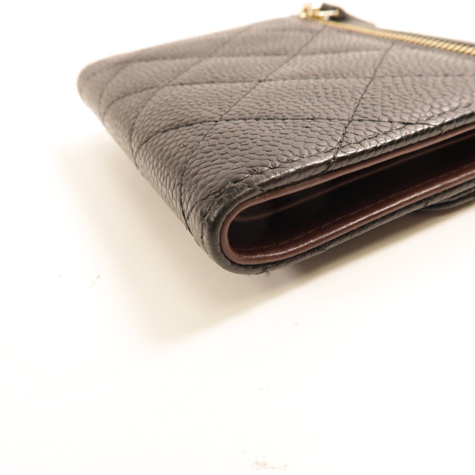 CHANEL 牛皮皮革Wallet金扣錢包