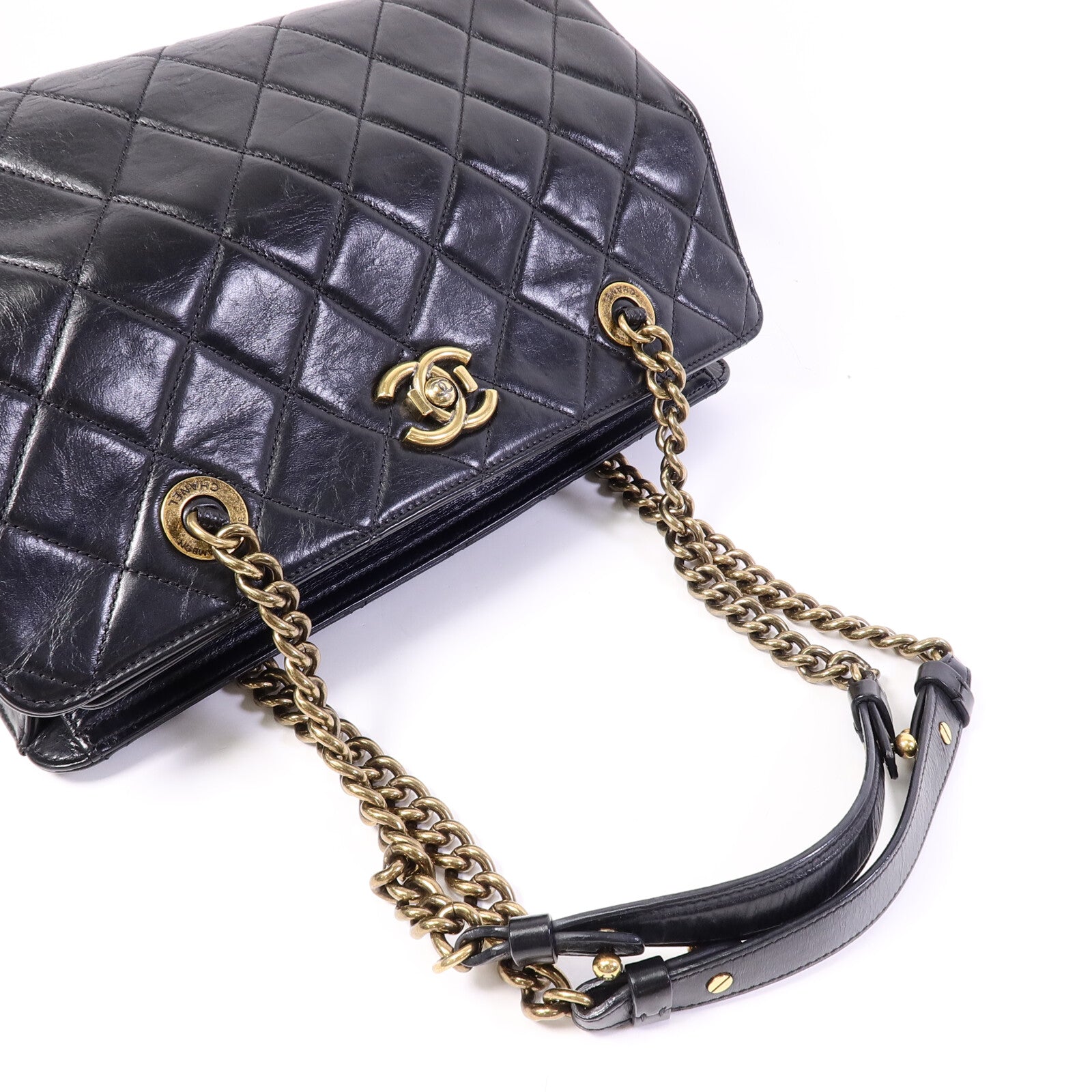CHANEL 牛皮皮革Chain Shoulder Bag鏈帶肩背袋