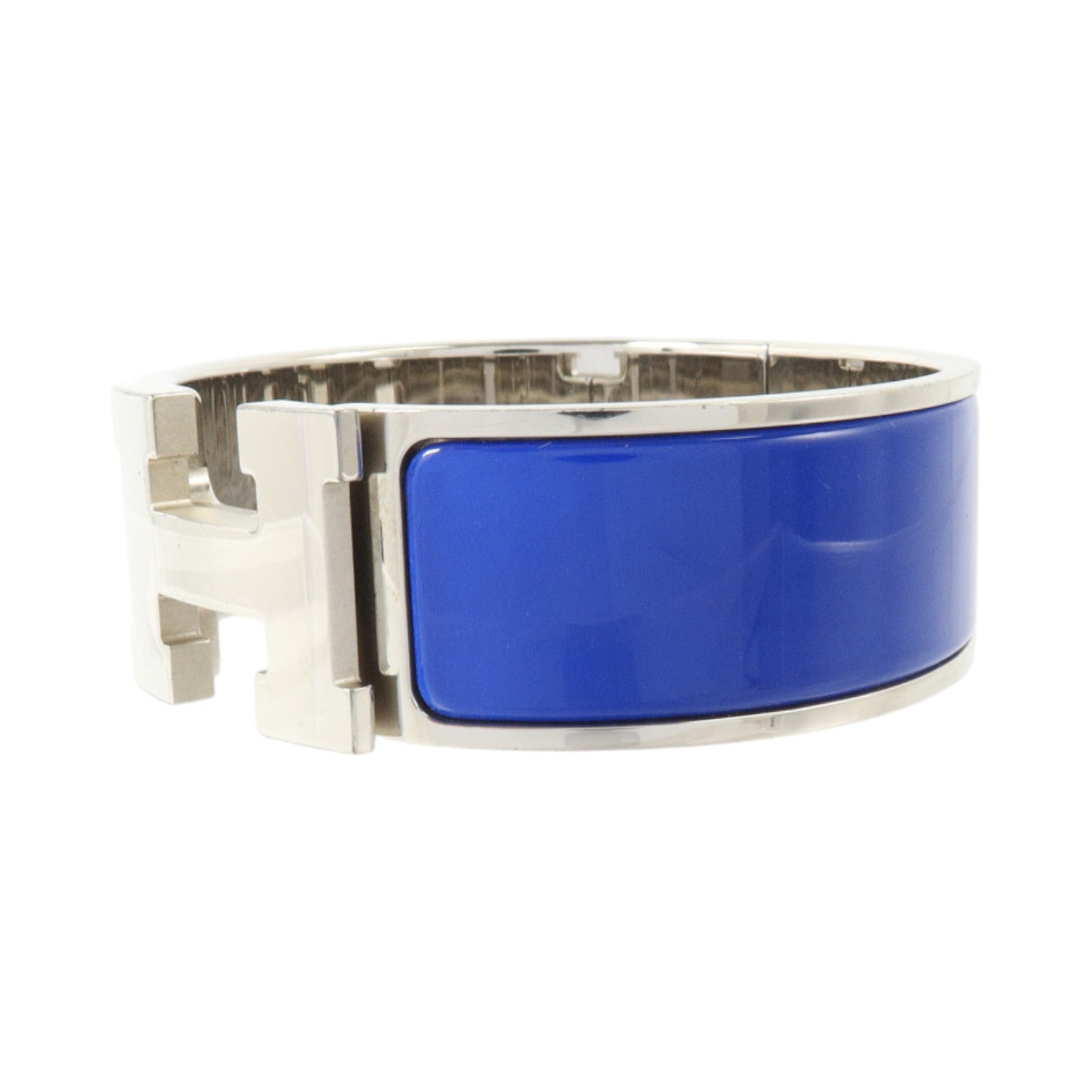 HERMES 金屬/琺瑯Clic-Clac H Bracelet銀扣手鏈