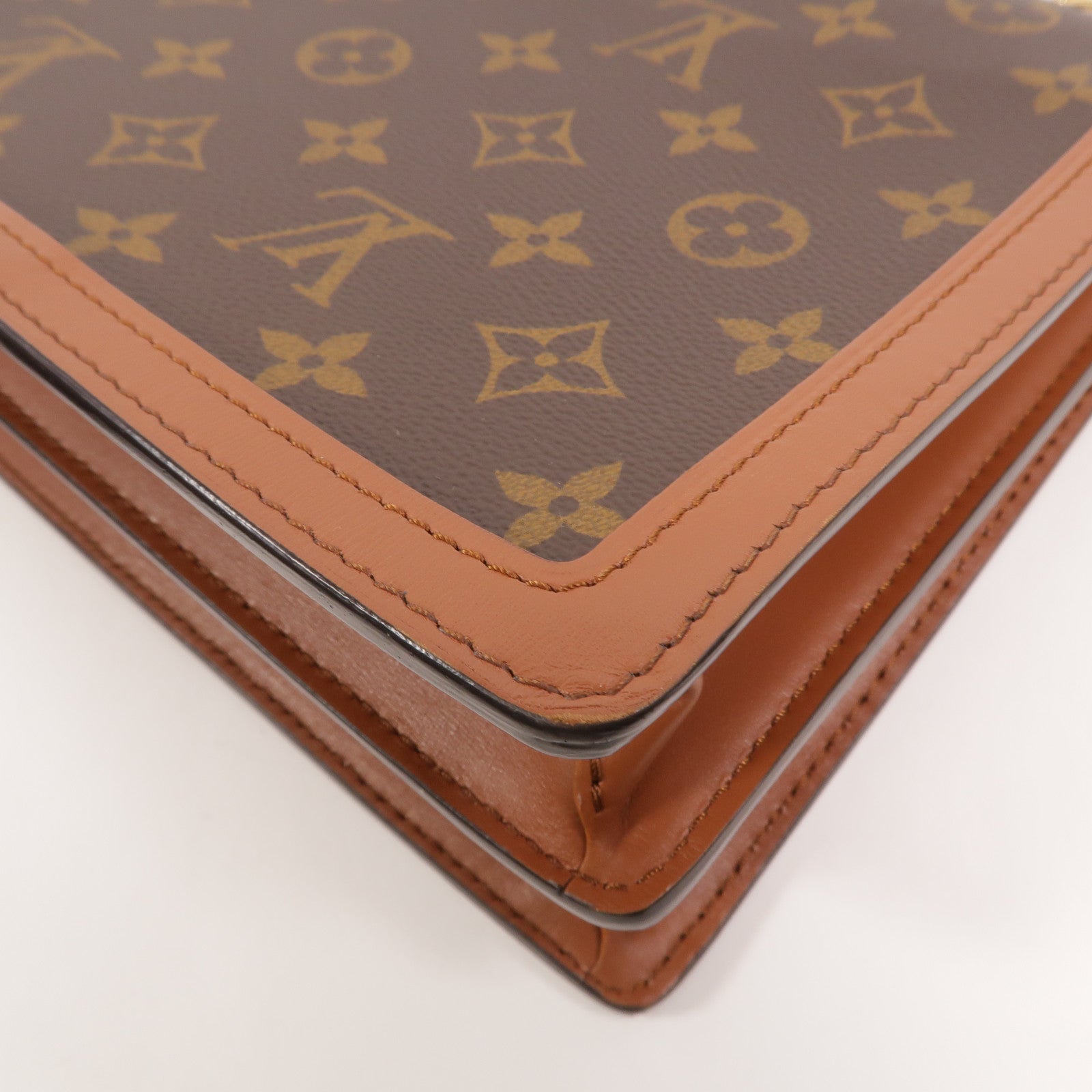 LOUIS VUITTON Monogram/Monogram Reverse Dauphine MM鏈帶手挽肩背兩用袋