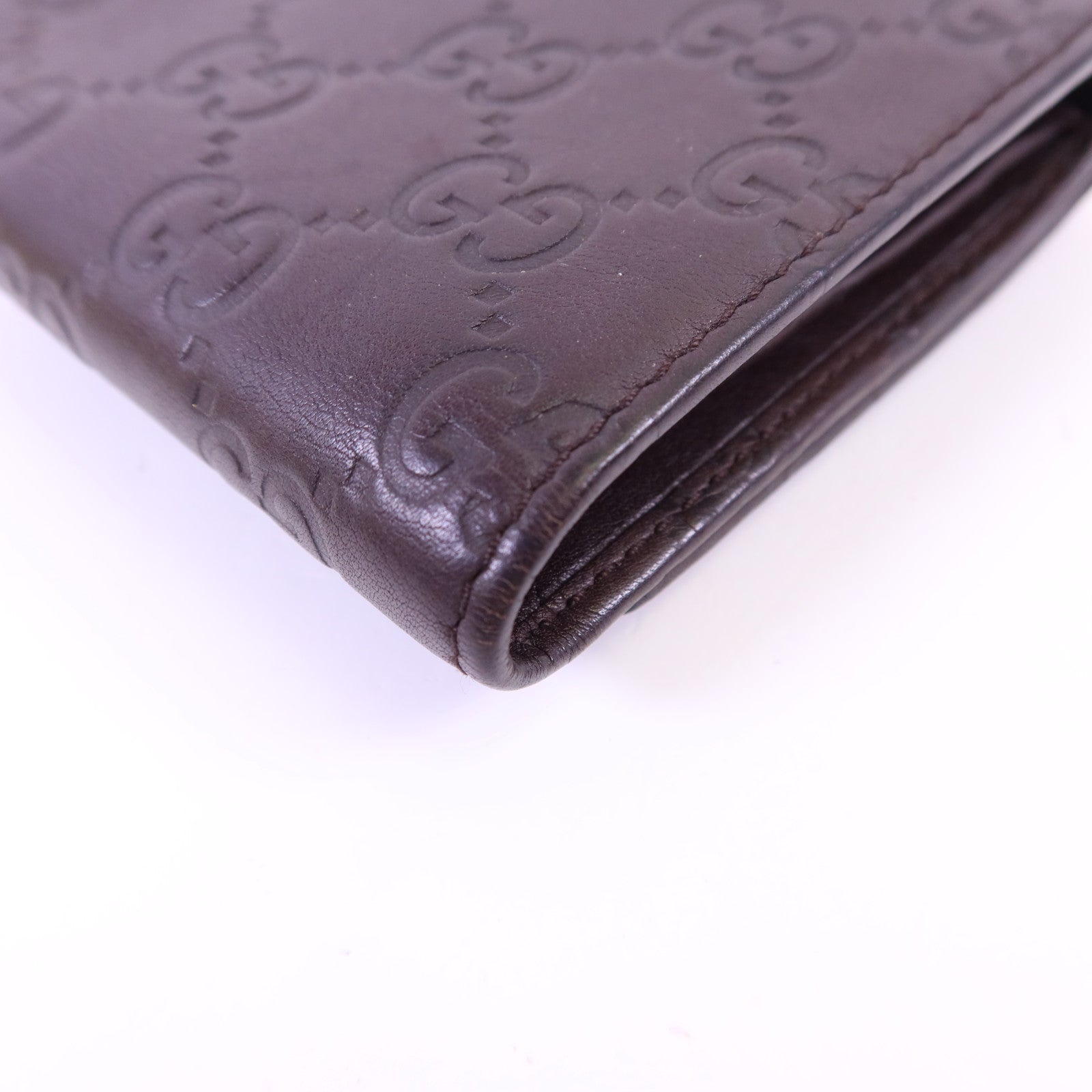 GUCCI 【激減優惠】牛皮皮革GG Trifold Wallet金扣錢包