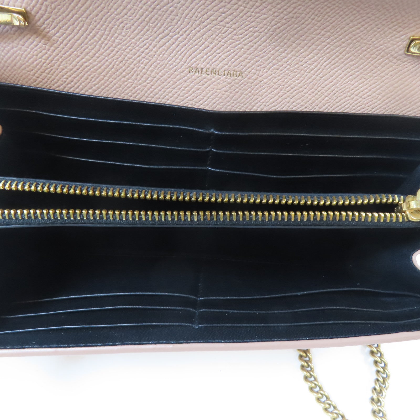 BALENCIAGA 牛皮皮革Shoulder Bag金扣鏈帶肩背袋粉紅色