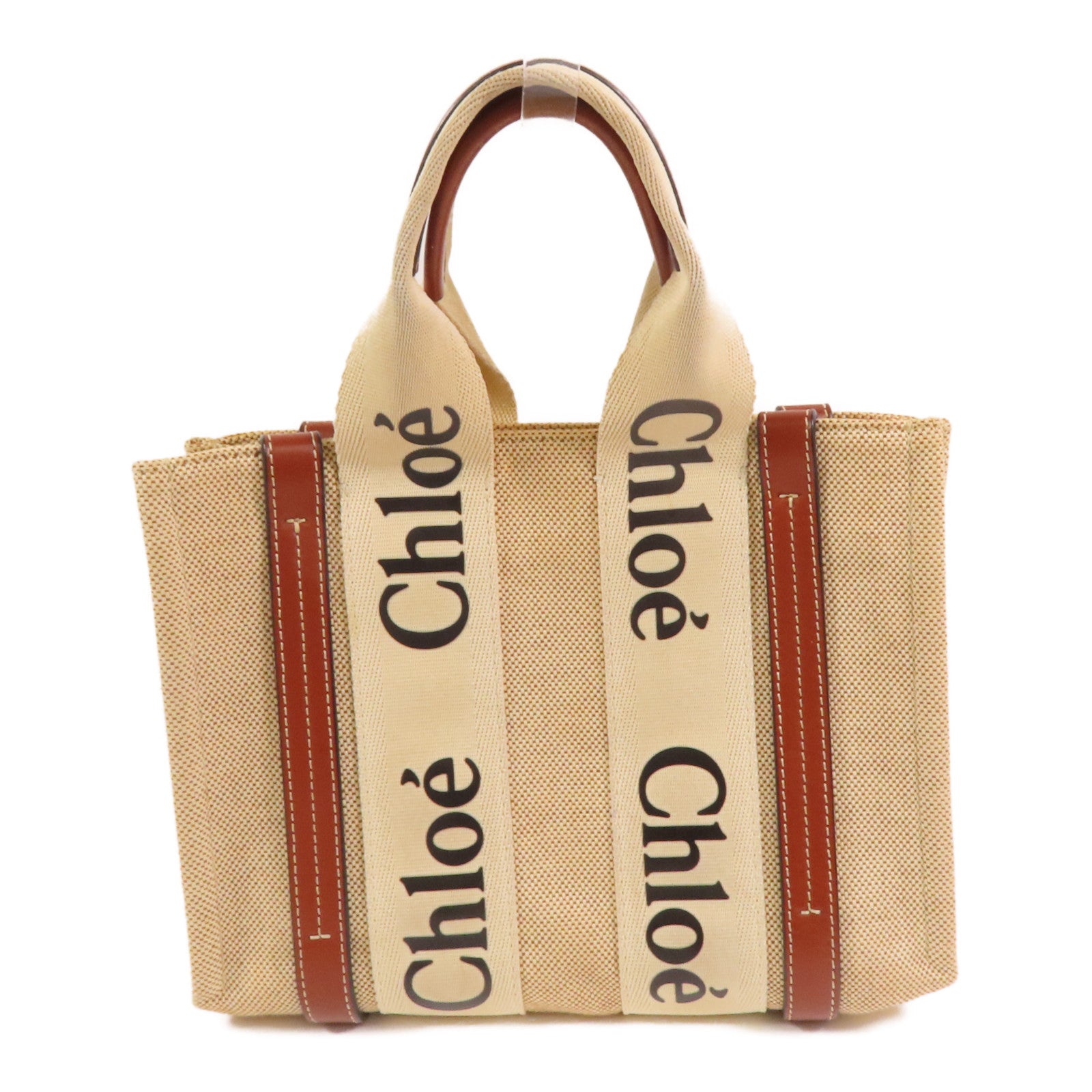 Chloe 帆布Small Woody Tote手挽袋