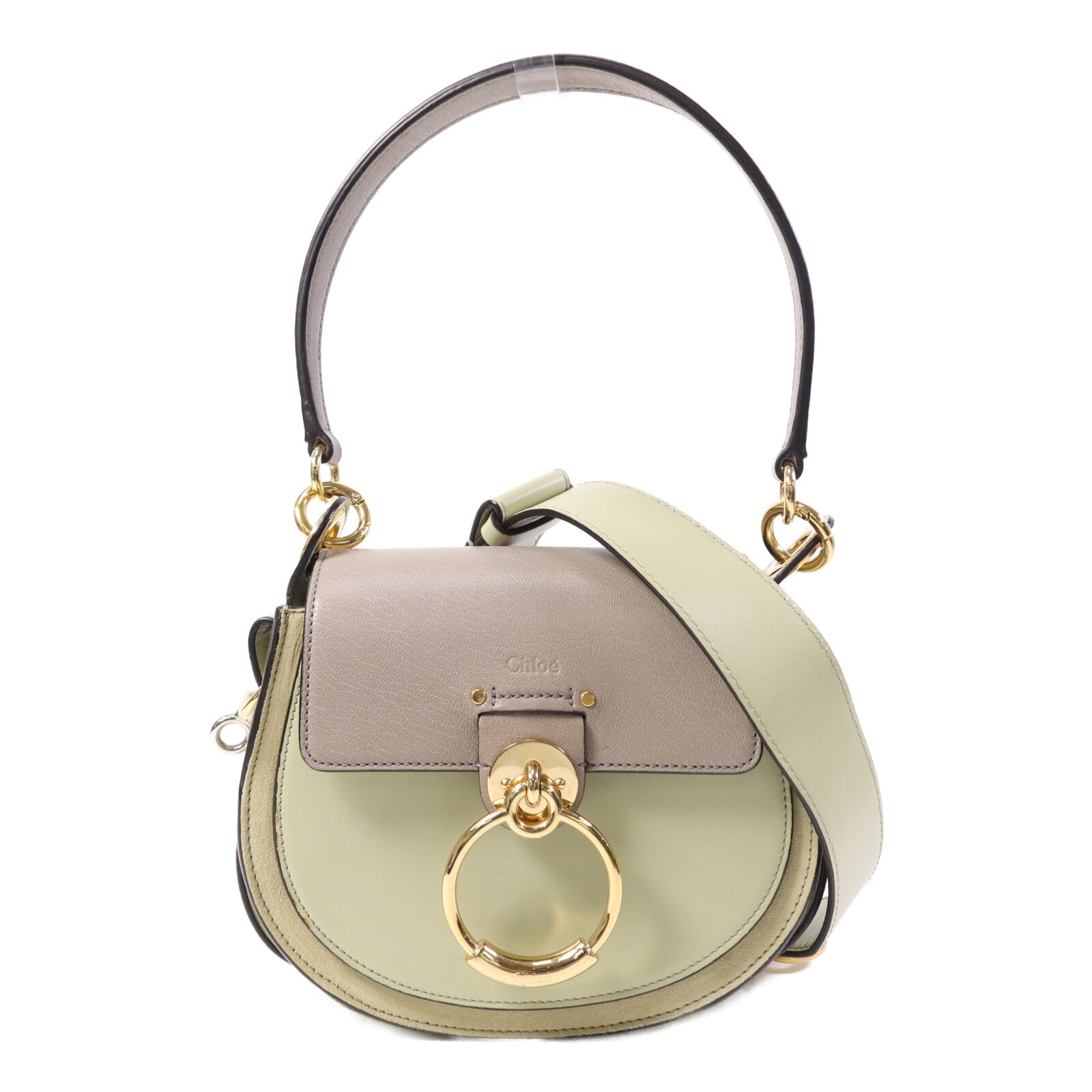 Chloe 牛皮皮革2 Way Shoulder Bag金扣手挽肩背兩用袋