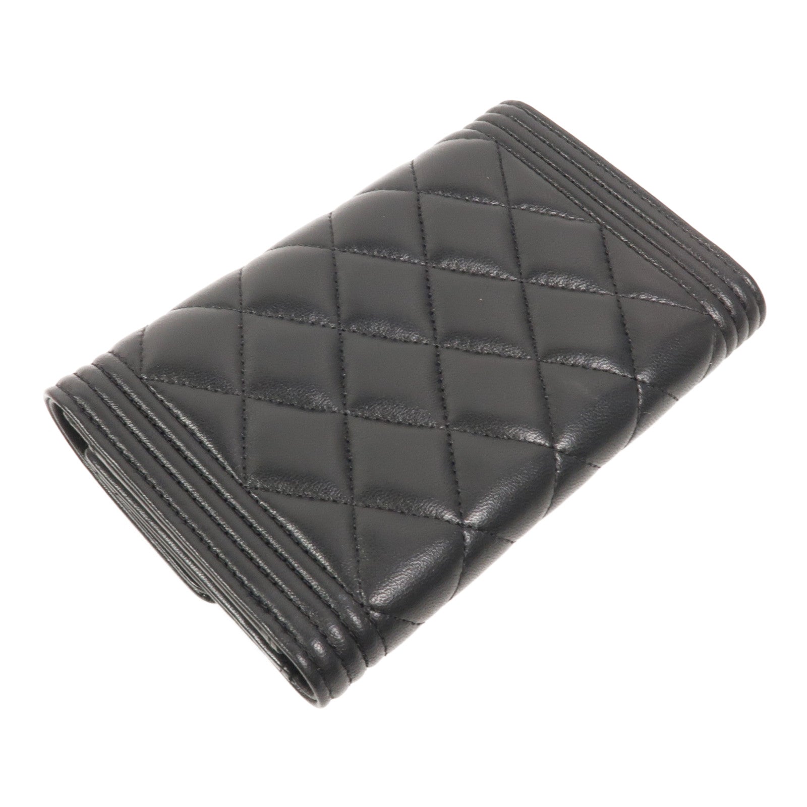CHANEL 羊皮皮革Boy Wallet長錢包