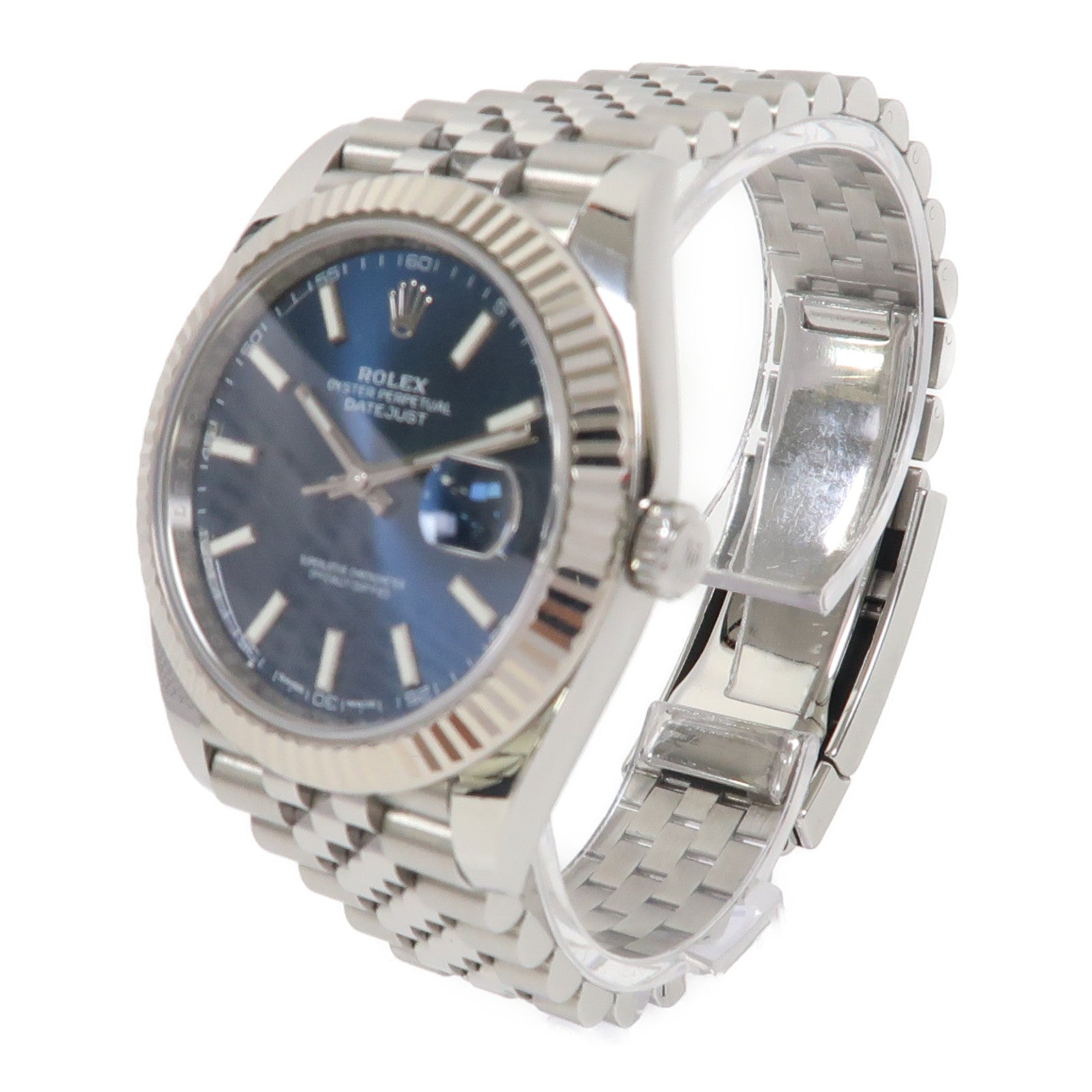 ROLEX Datejust 41mm 18K白金/不鏽鋼手錶自動機芯藍色