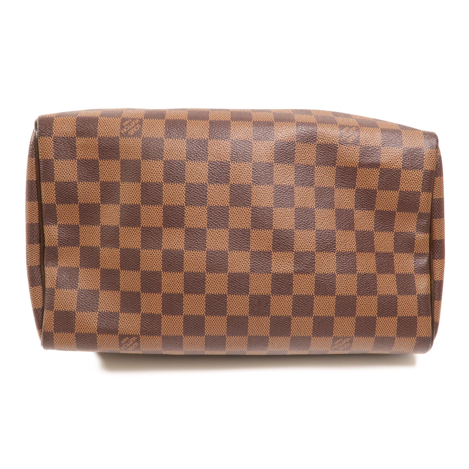 LOUIS VUITTON Damier Speedy 30金扣手挽袋