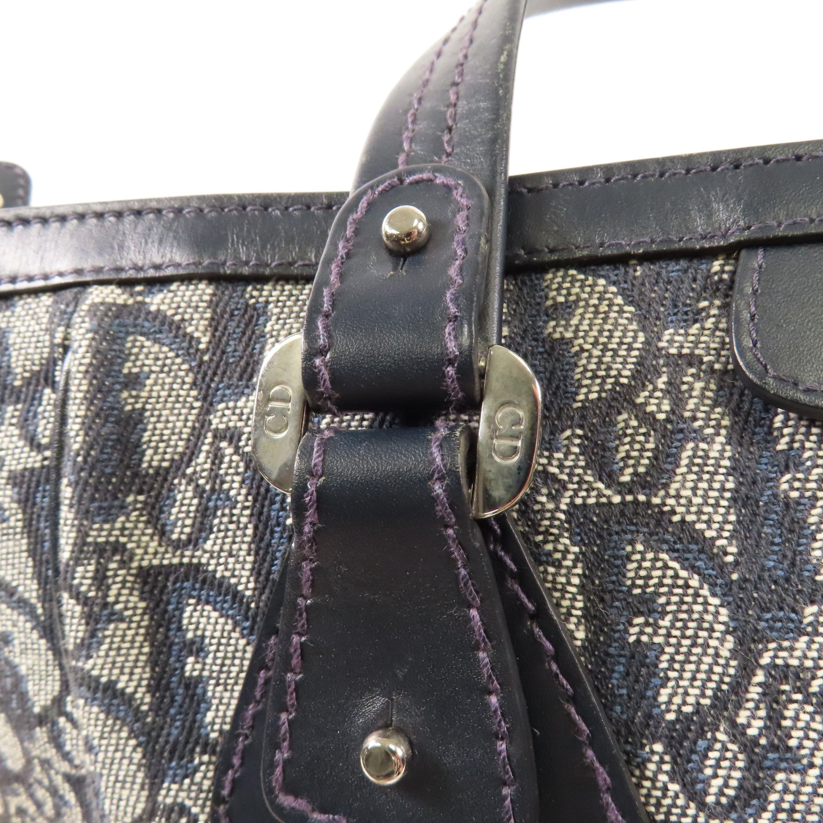Dior 帆布Hand Bag銀扣手挽袋