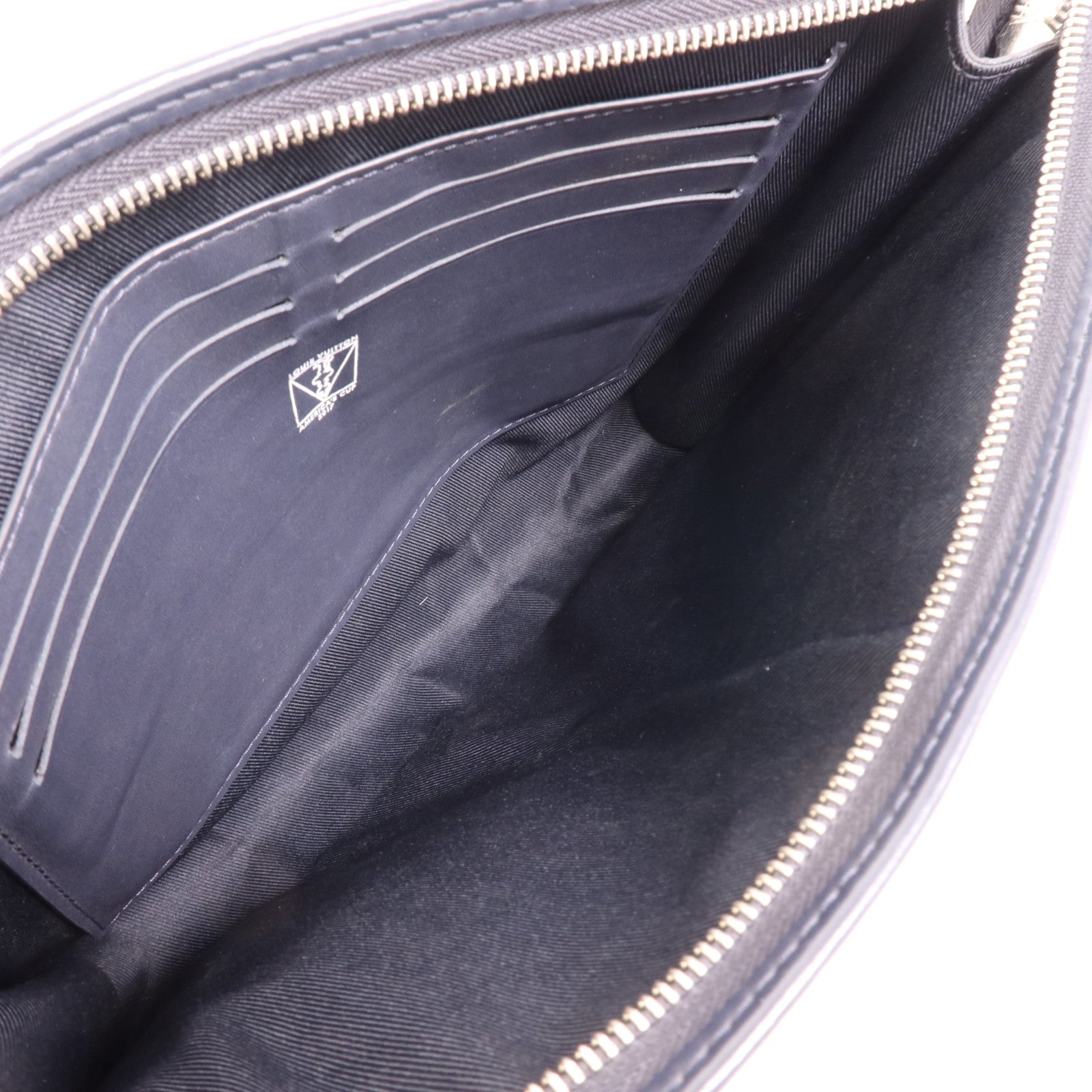 LOUIS VUITTON Damier Azur Pochette Voyage Clutch銀扣手拿包