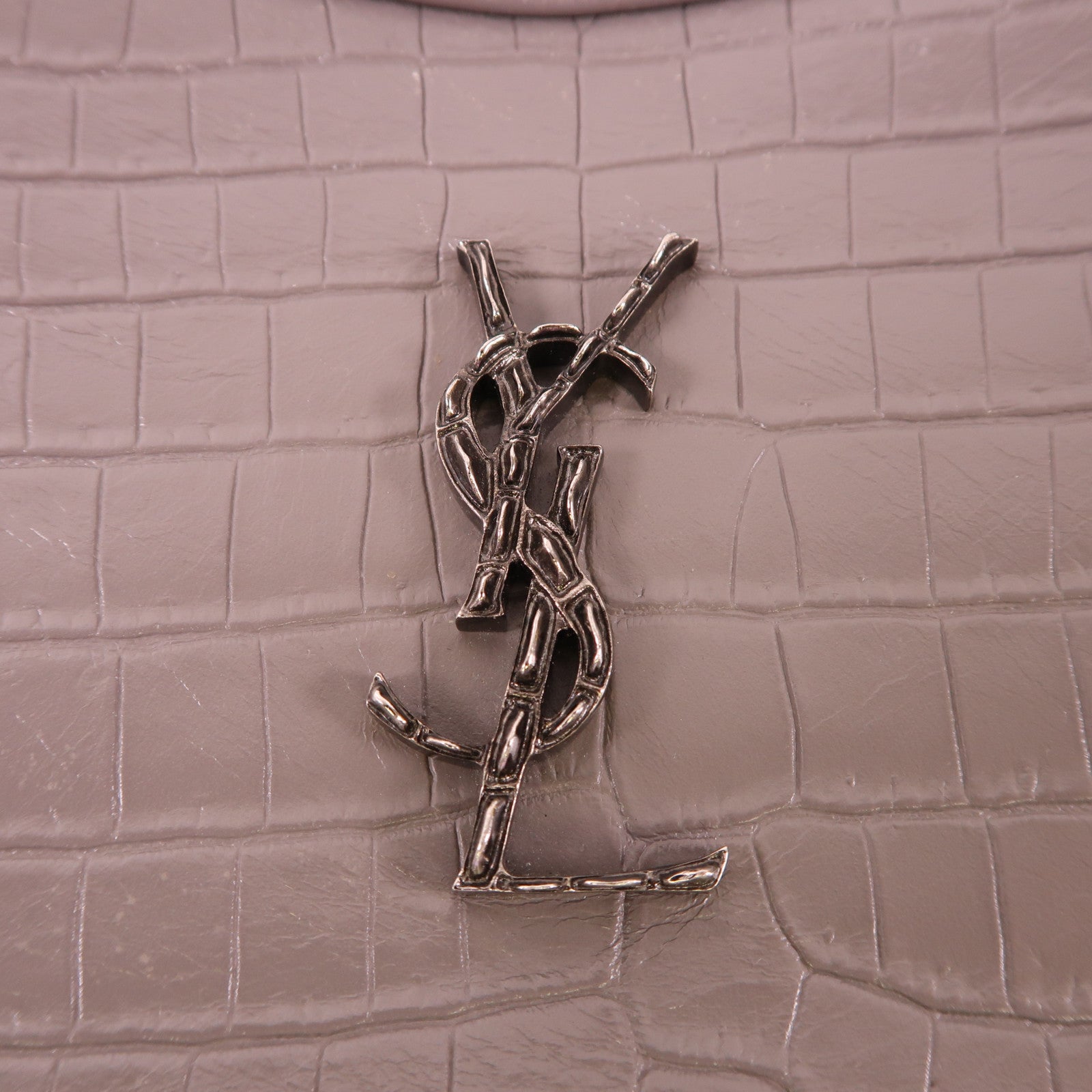 SAINT LAURENT 牛皮皮革Shoulder Bag銀扣肩背袋
