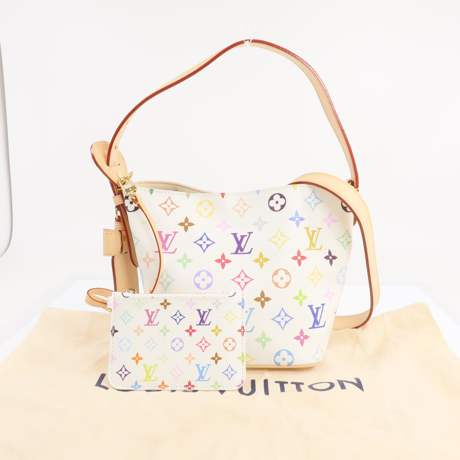 LOUIS VUITTON Monogram Multicolore LV x TM All In BB金扣手挽肩背兩用袋