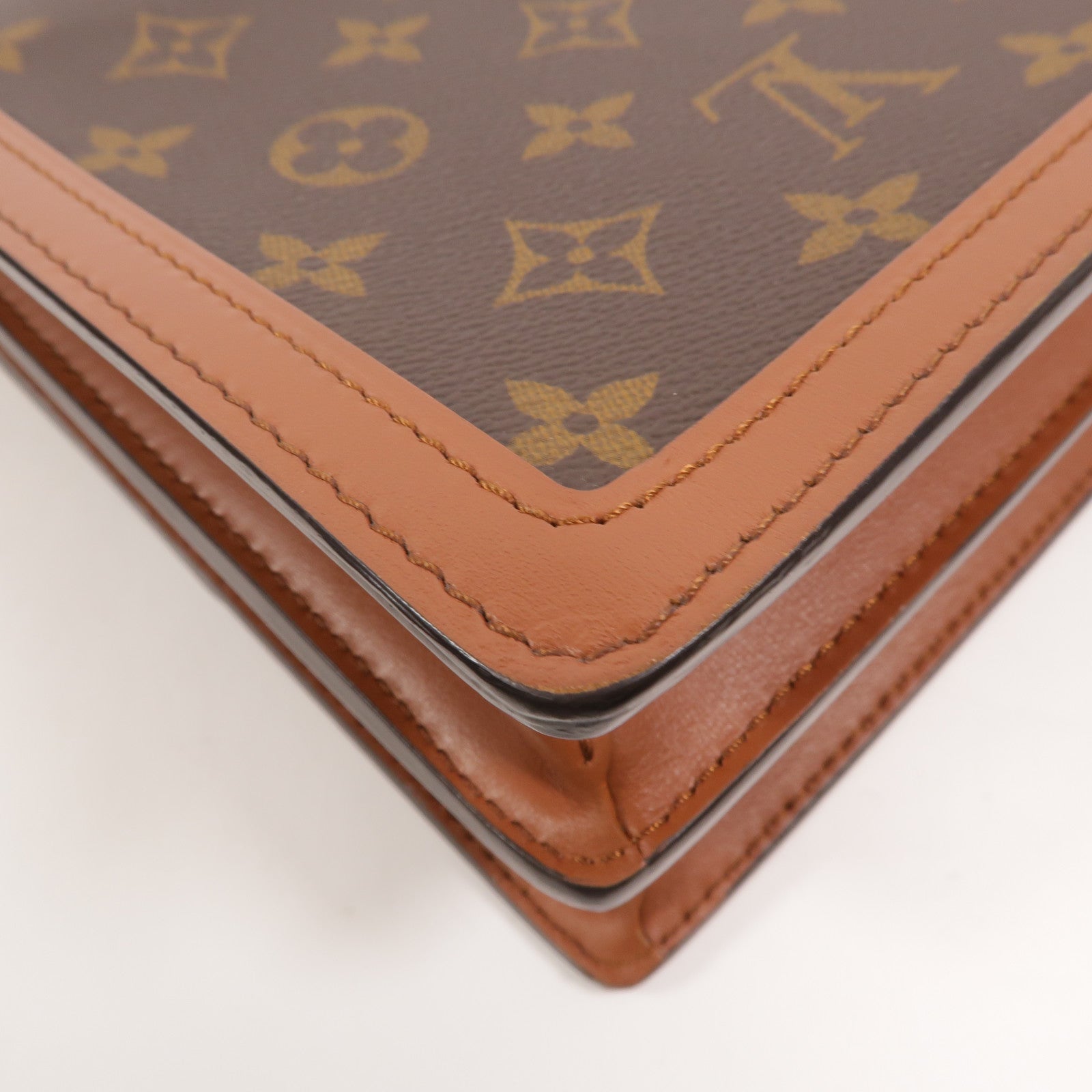 LOUIS VUITTON Monogram/Monogram Reverse Dauphine MM鏈帶手挽肩背兩用袋