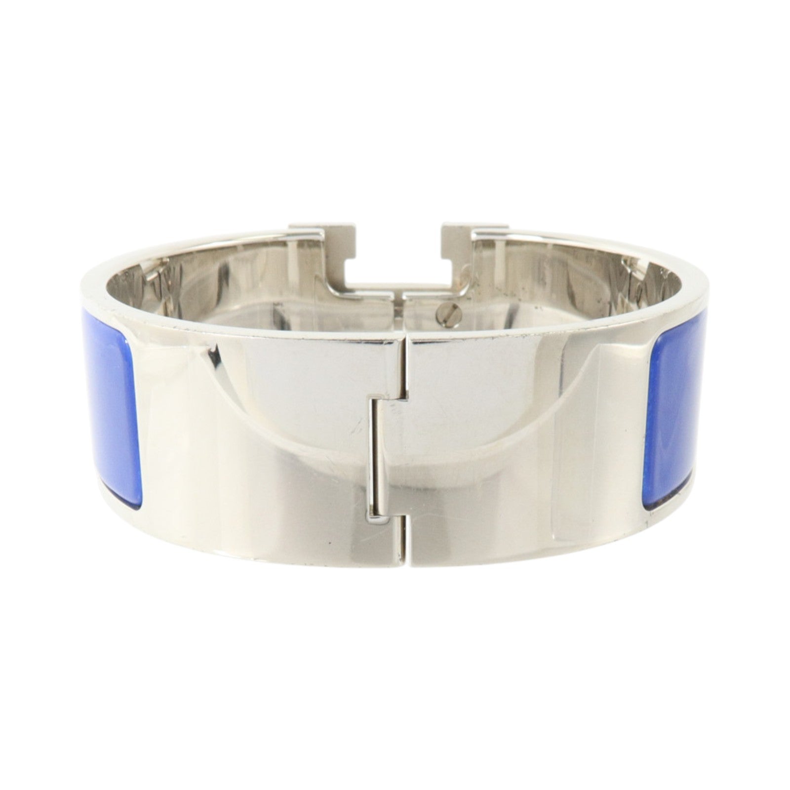 HERMES 金屬/琺瑯Clic-Clac H Bracelet銀扣手鏈