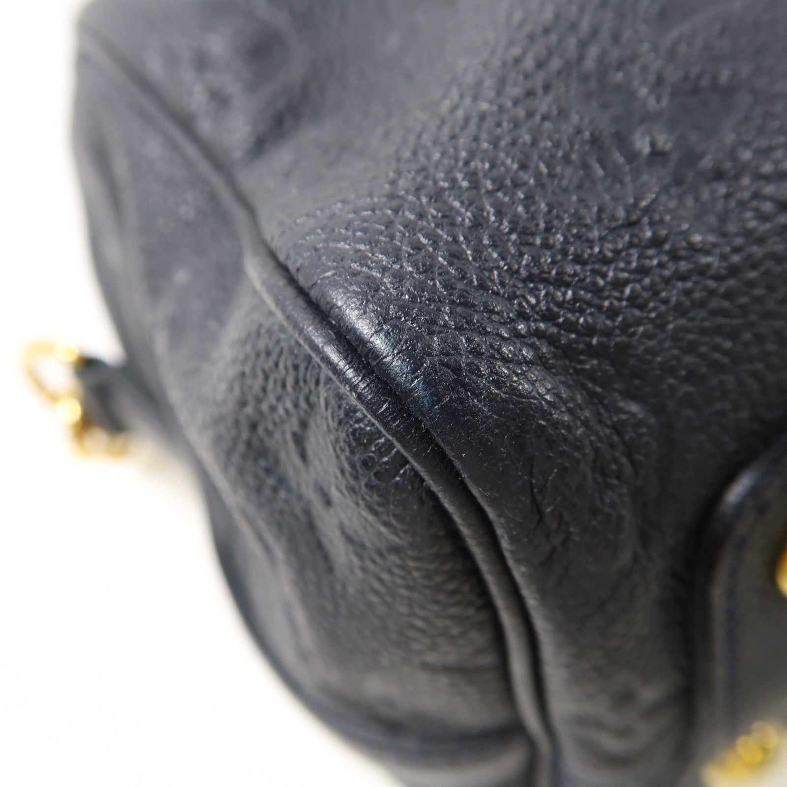 LOUIS VUITTON Monogram Empreinte Speedy 25金扣手挽肩背兩用袋黑色