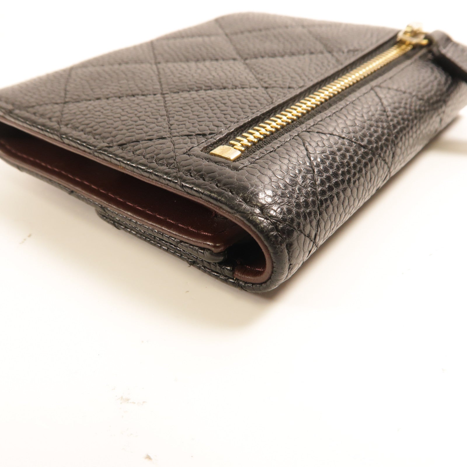 CHANEL 牛皮皮革Wallet金扣錢包