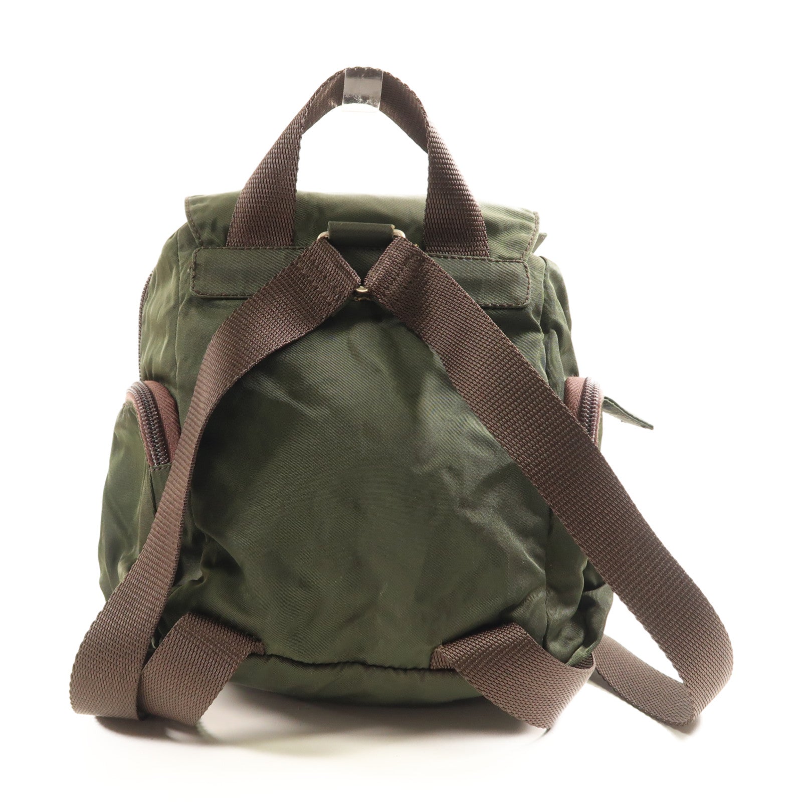 PRADA 尼龍Backpack銀扣背包