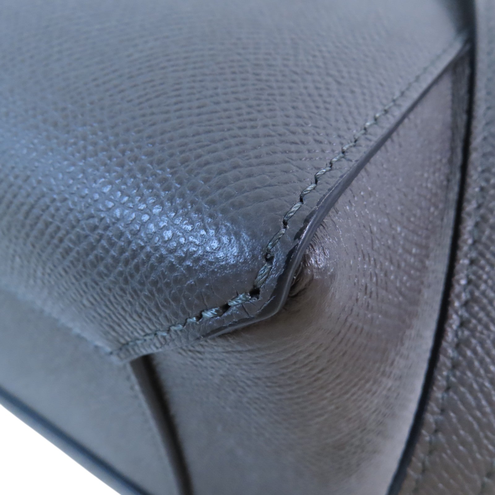 CELINE GHW Micro Belt Bag Handbag Shoulder Bag W-AT-2179 Calfskin Leather Grey