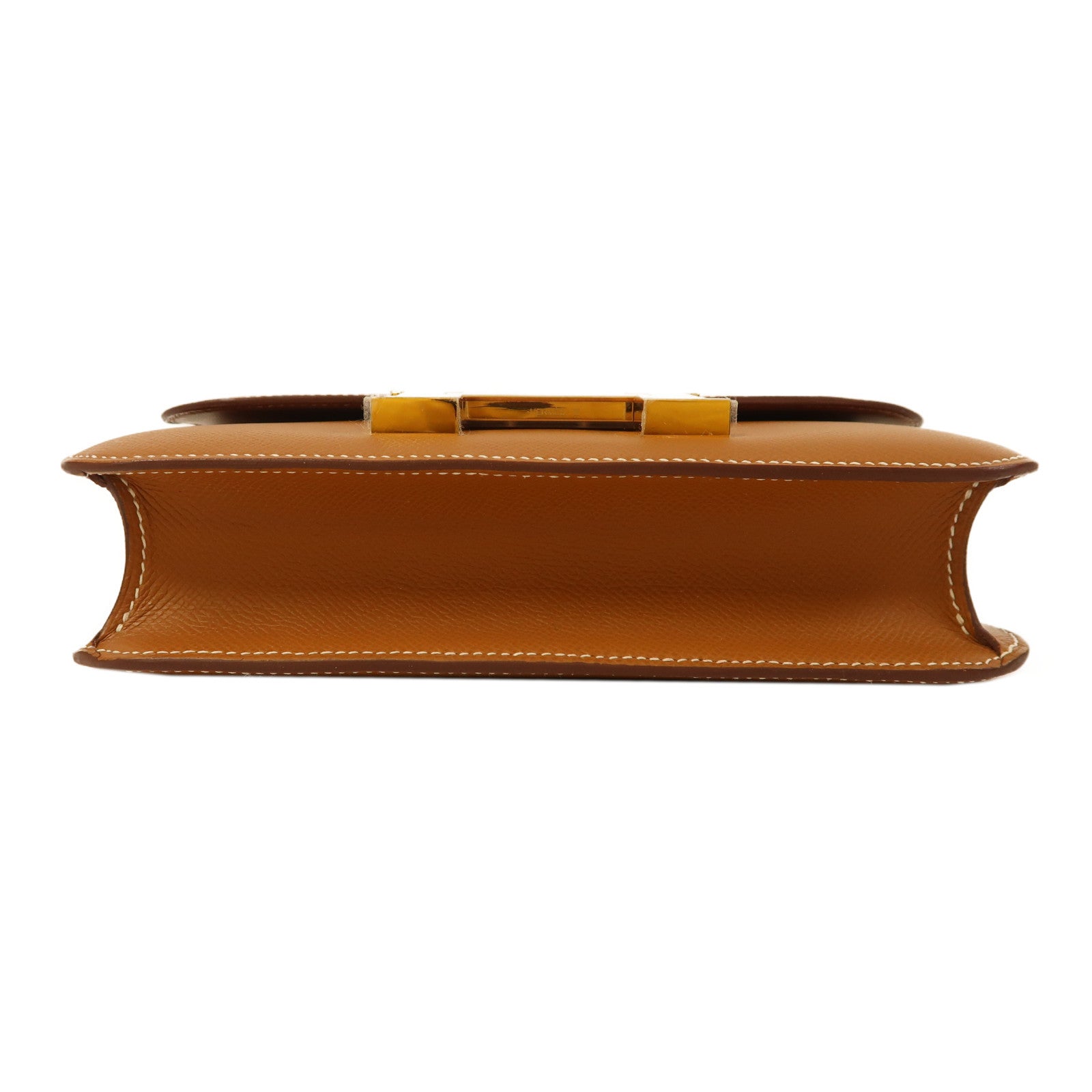 HERMES Epsom皮革Constance 24金扣肩背袋經典駝色