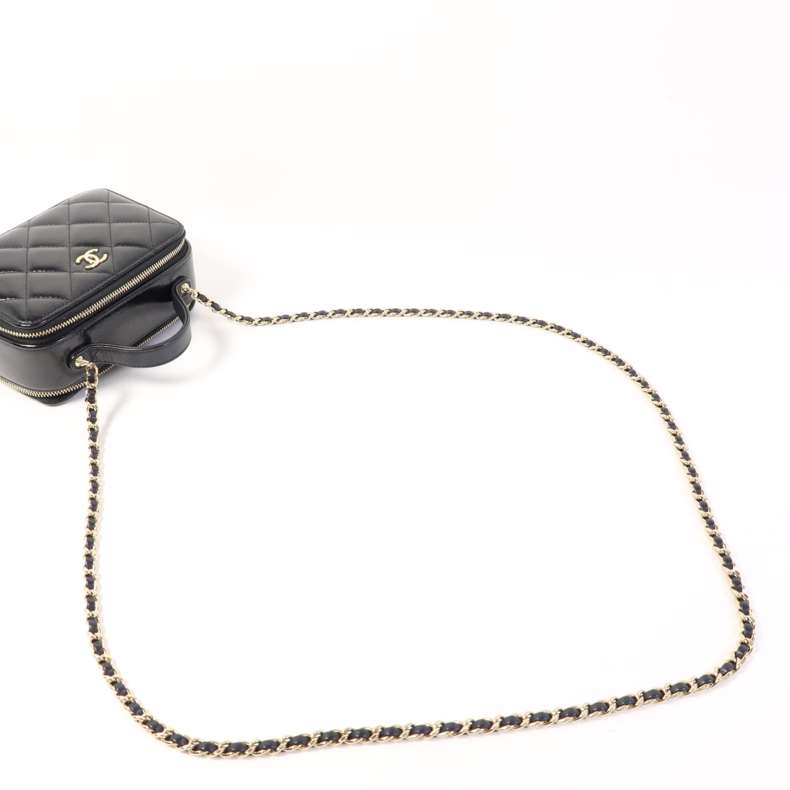 CHANEL 牛皮皮革2 Way Shoulder Bag金扣手挽肩背兩用袋