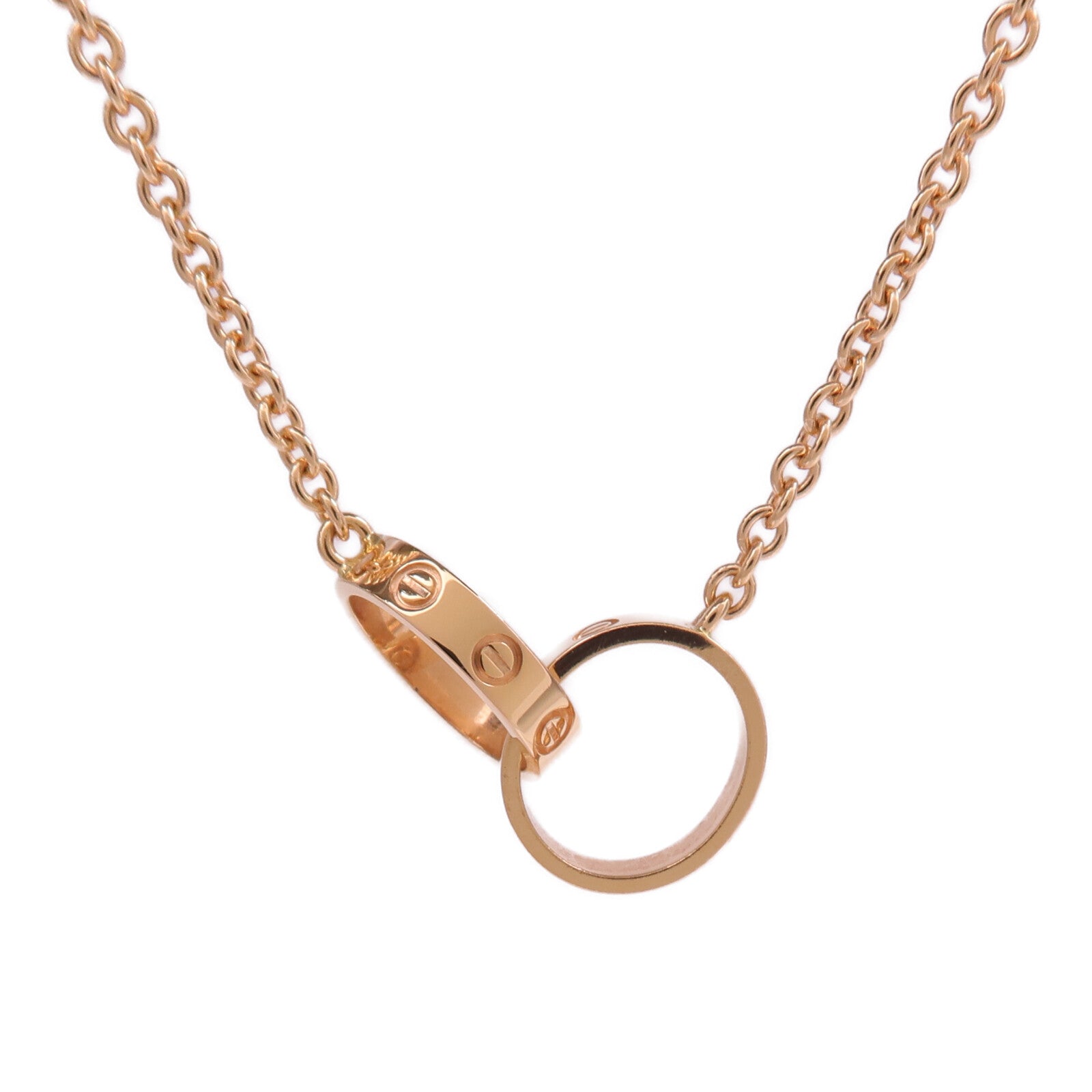 CARTIER 18K玫瑰金Love Necklace項鍊