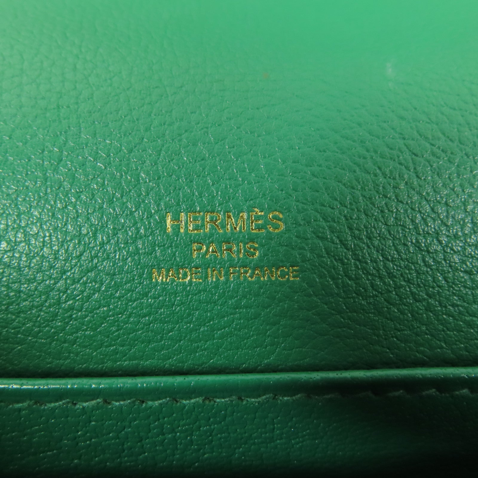HERMES Clemence皮革Mini Roulis 金扣肩背袋Mentha