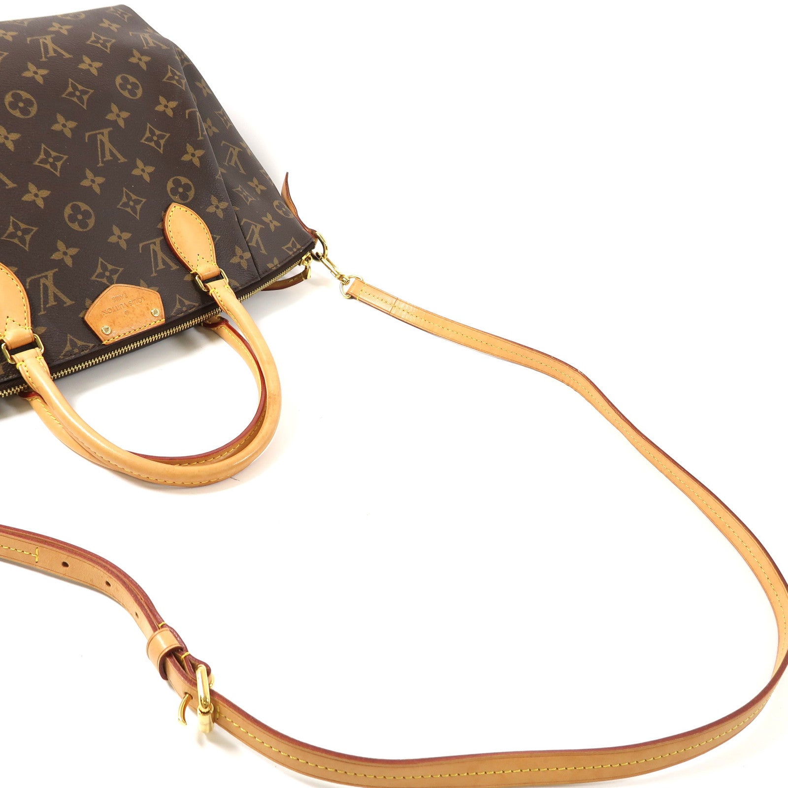LOUIS VUITTON Monogram Turen金扣手挽肩背兩用袋啡色