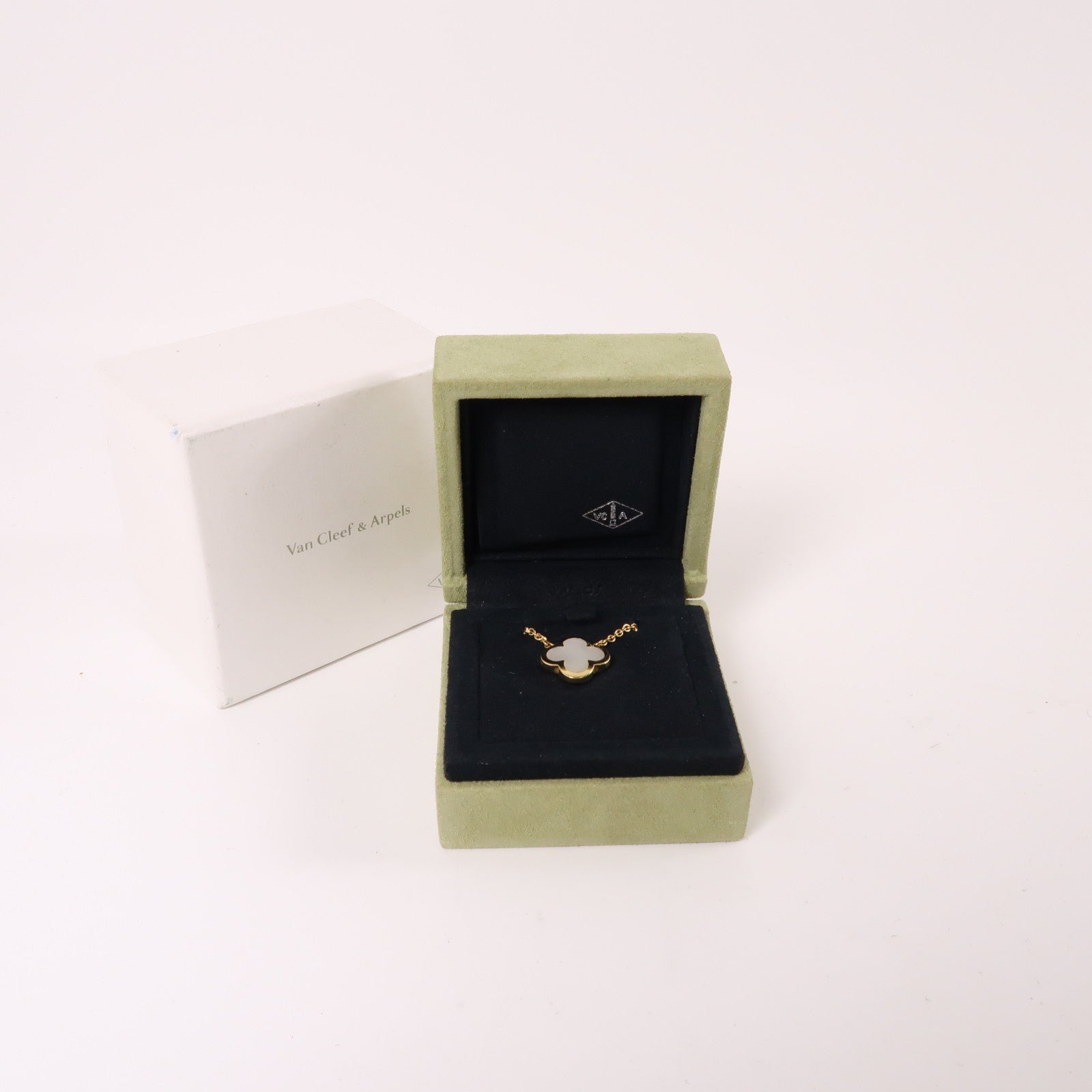 Van Cleef & Arpels 18K黃金/珍珠母Pure Alhambra項鍊