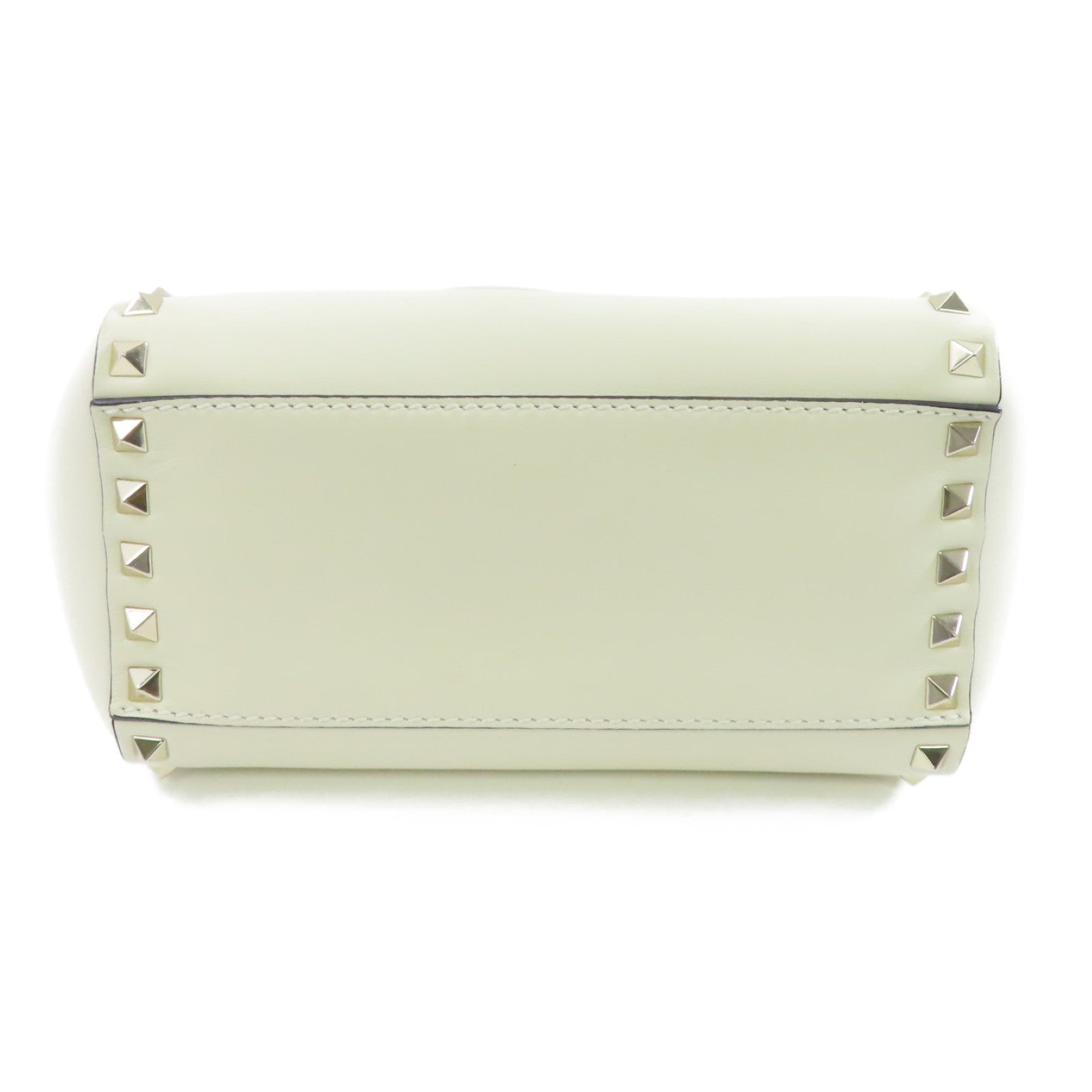 Valentino 牛皮皮革2Way Shoulder金扣手挽肩背兩用袋白色