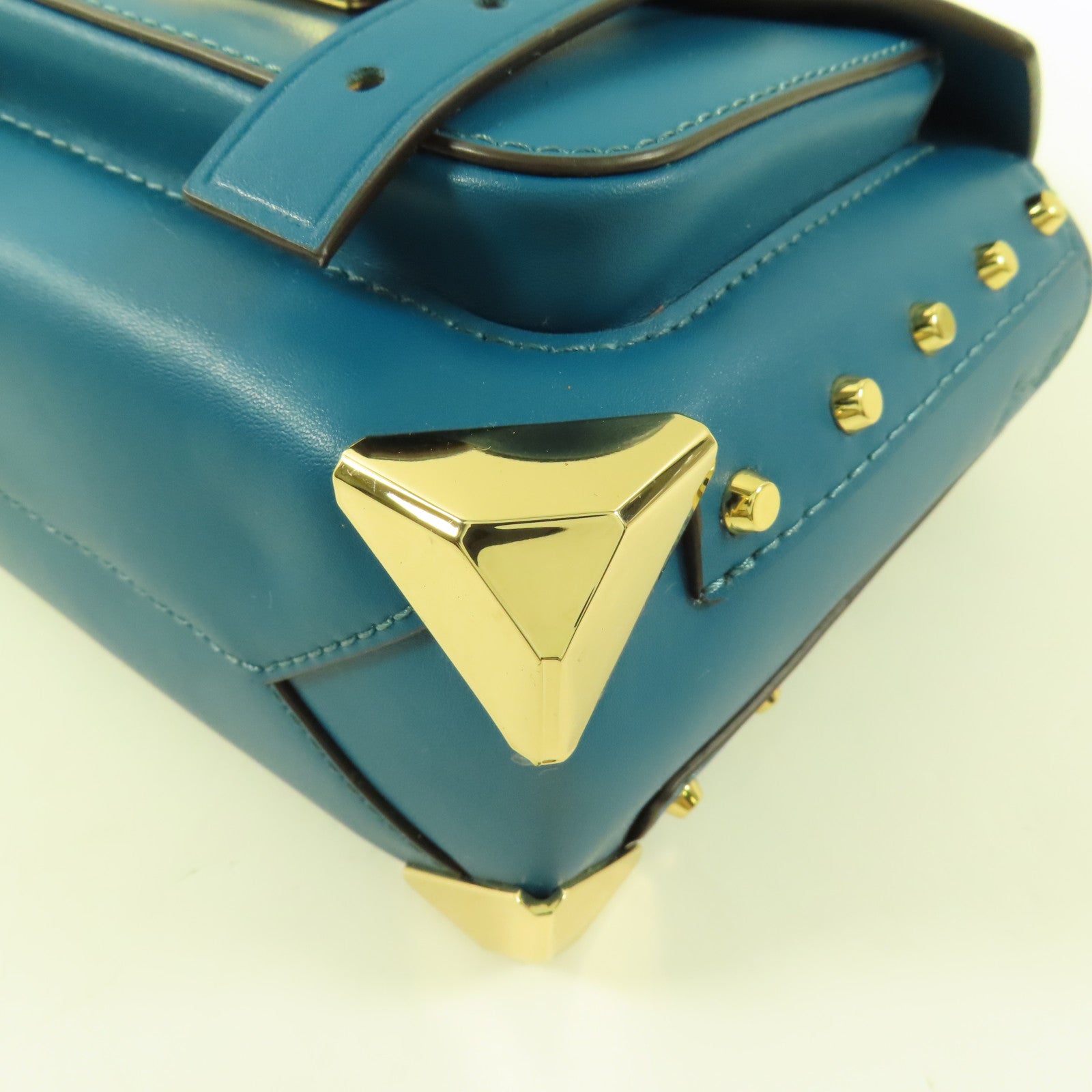 Michael Kors 牛皮皮革Mini Manhattan金扣手挽肩背兩用袋