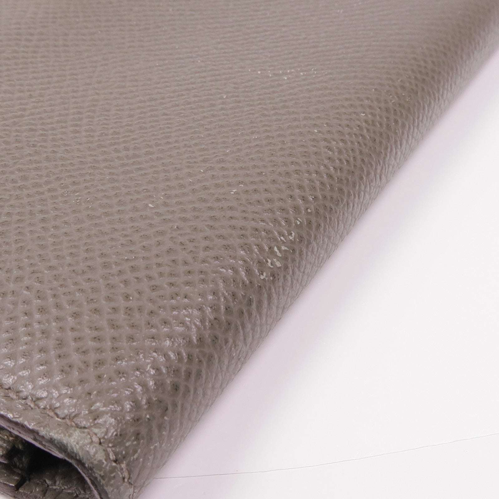 HERMES Epsom皮革Bearn金扣長錢包Etoupe