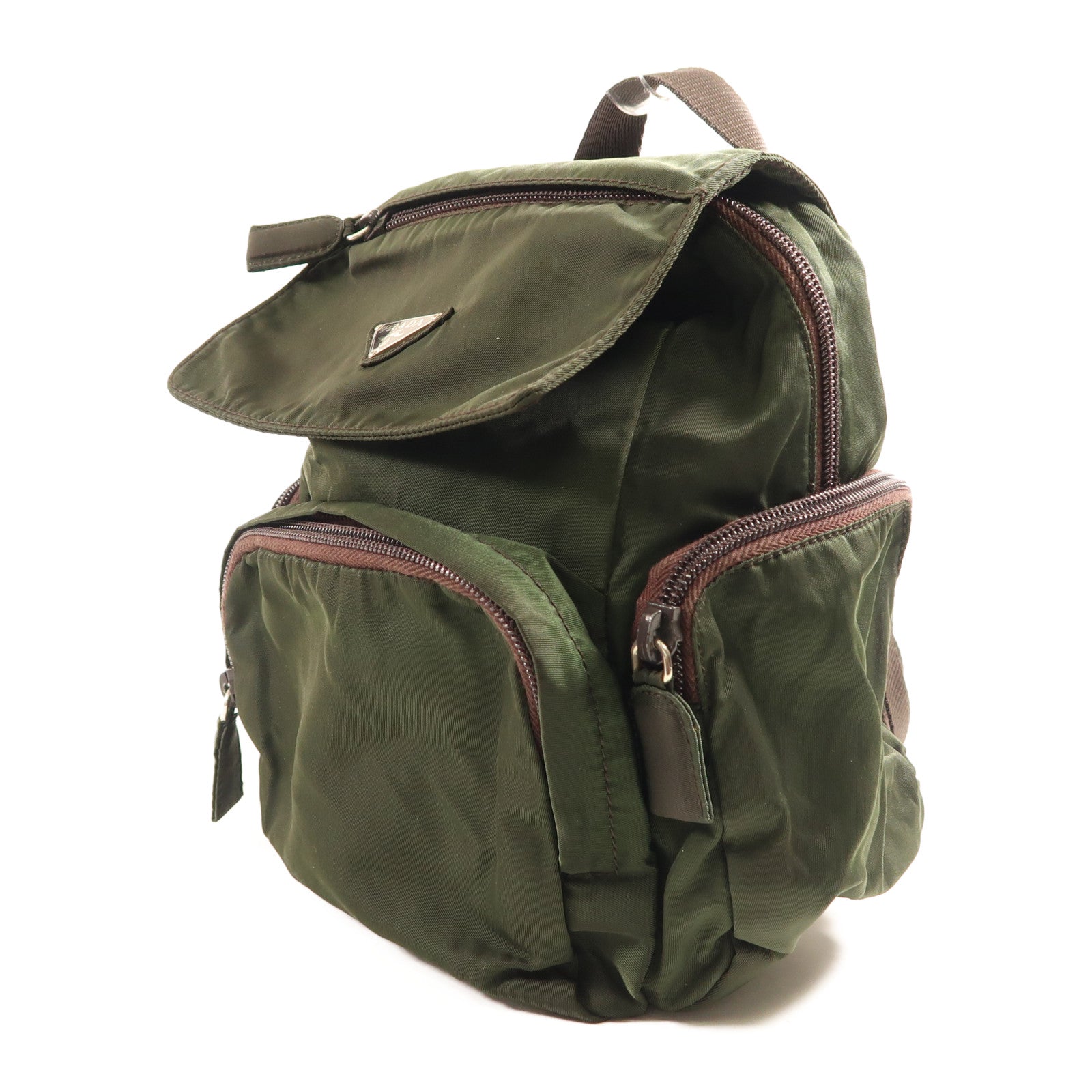 PRADA 尼龍Backpack銀扣背包
