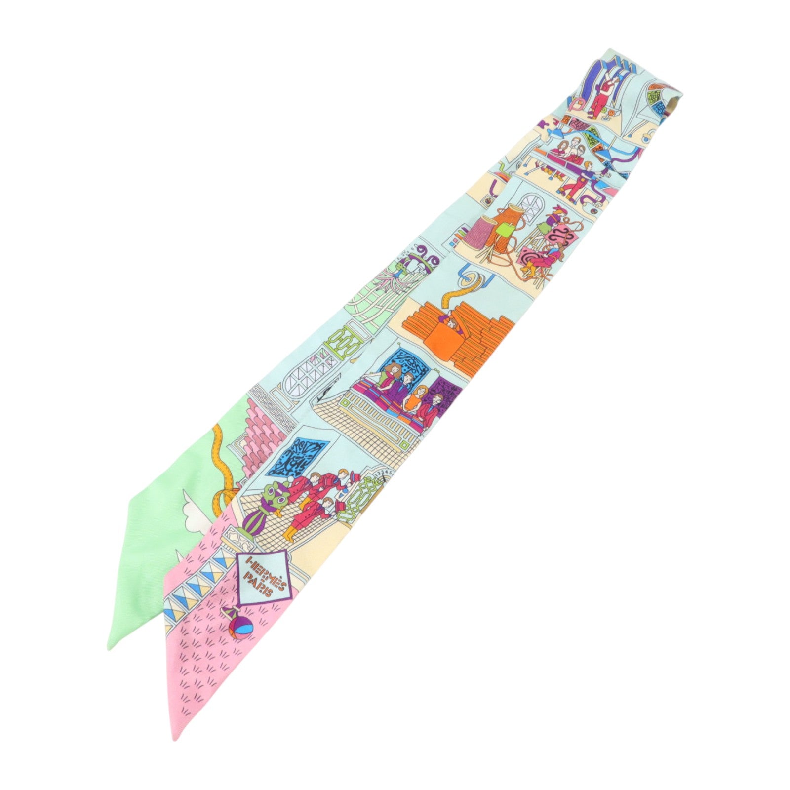 HERMES 絲質Twilly絲巾