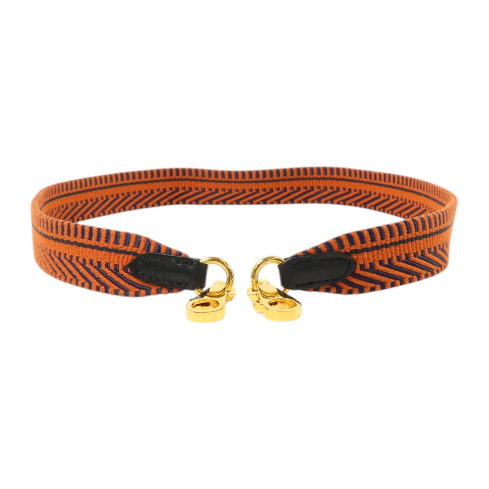 HERMES 帆布/Swift皮革Sangle Cavale Strap 25mm金扣肩帶