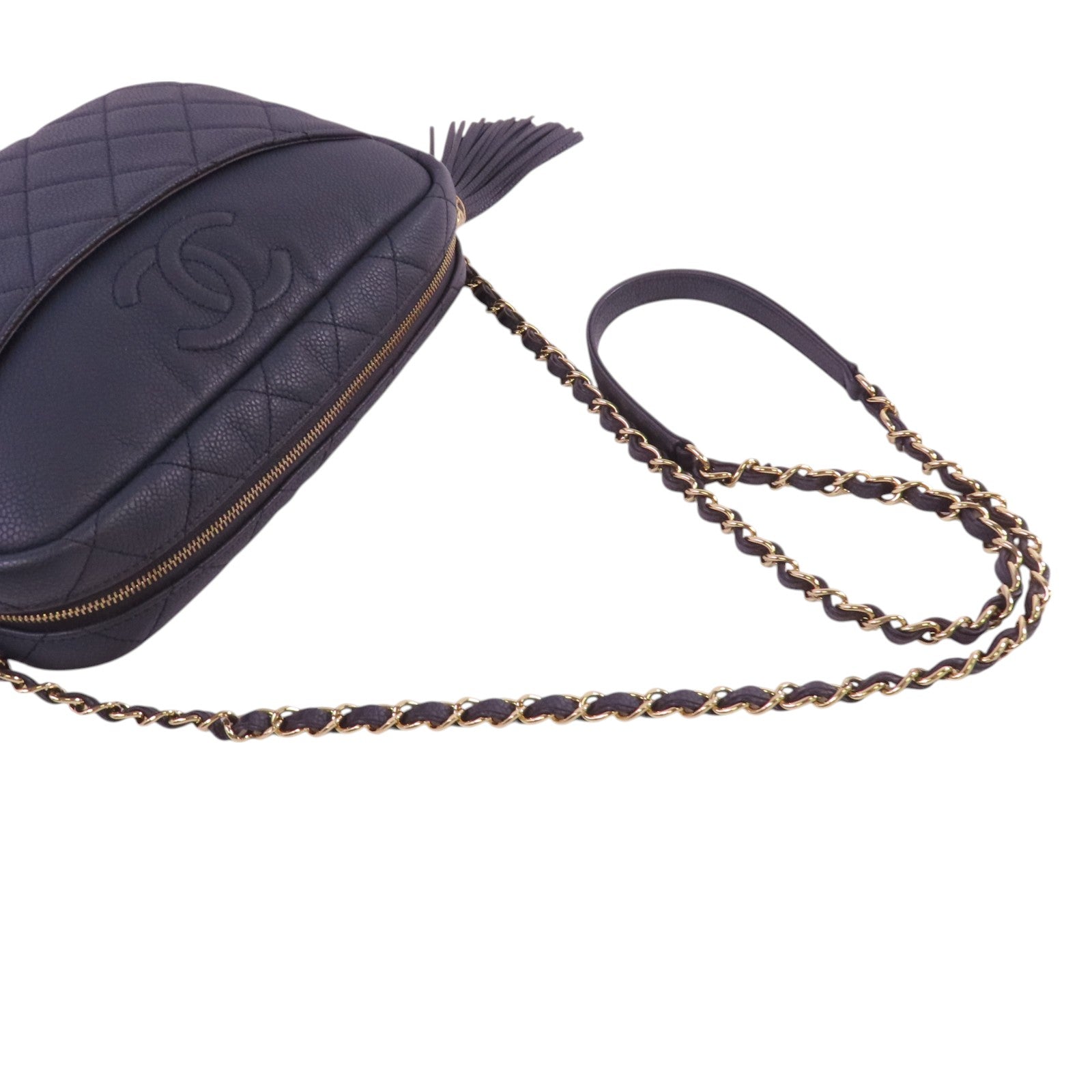 CHANEL 牛皮皮革Chain Shoulder Bag金扣鏈帶肩背袋