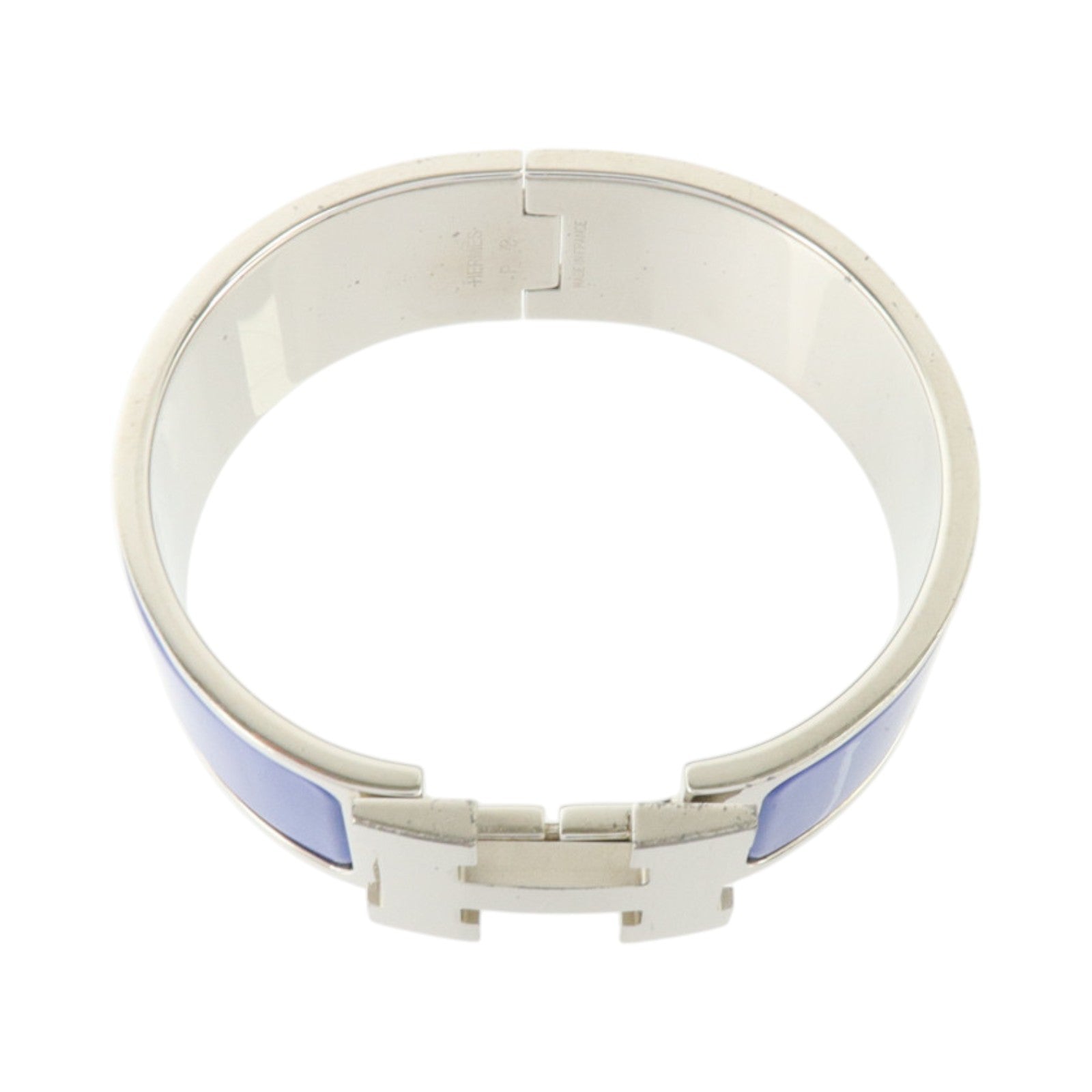 HERMES 金屬/琺瑯Clic-Clac H Bracelet銀扣手鏈