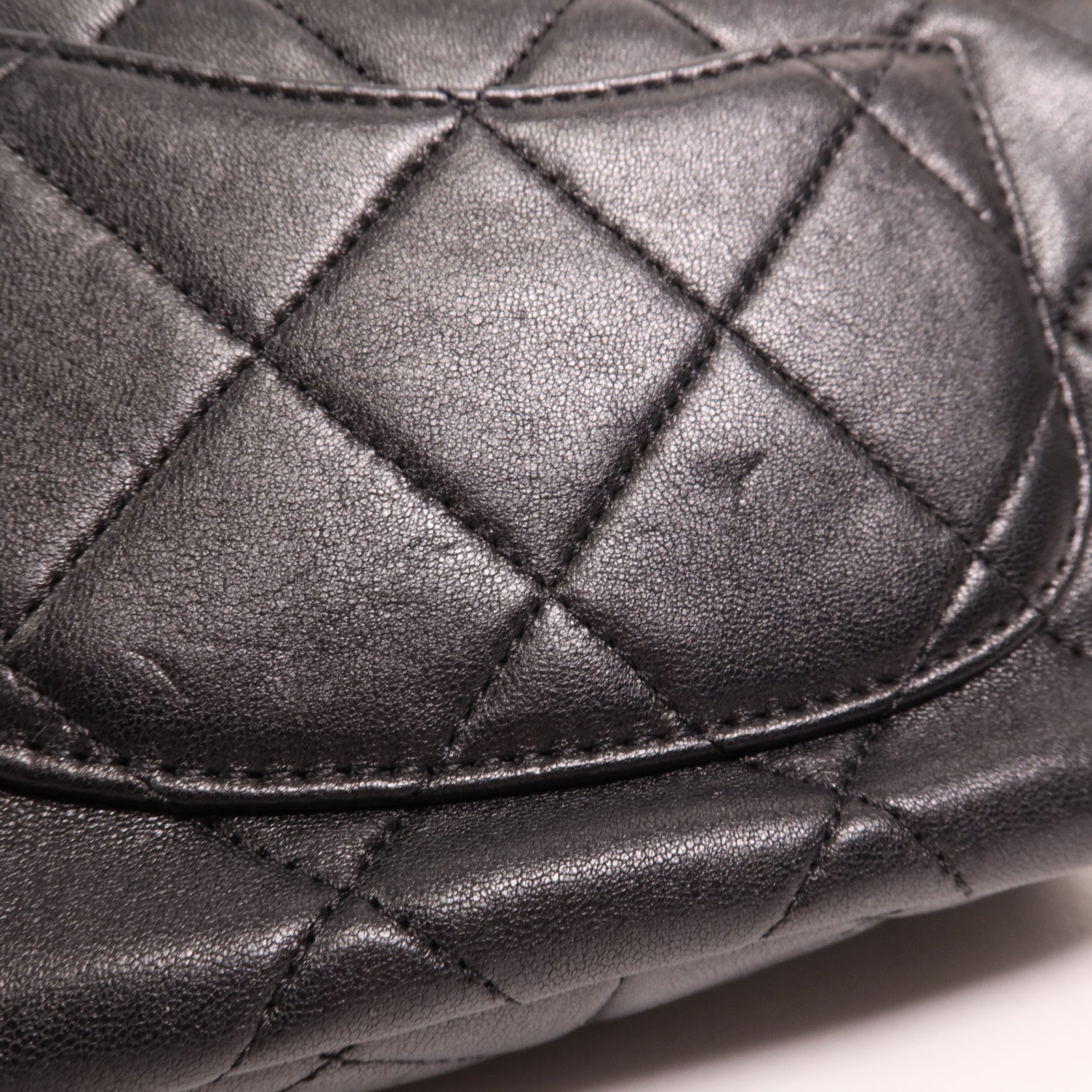 CHANEL 羊皮皮革Chain Shoulder金扣手挽肩背兩用袋