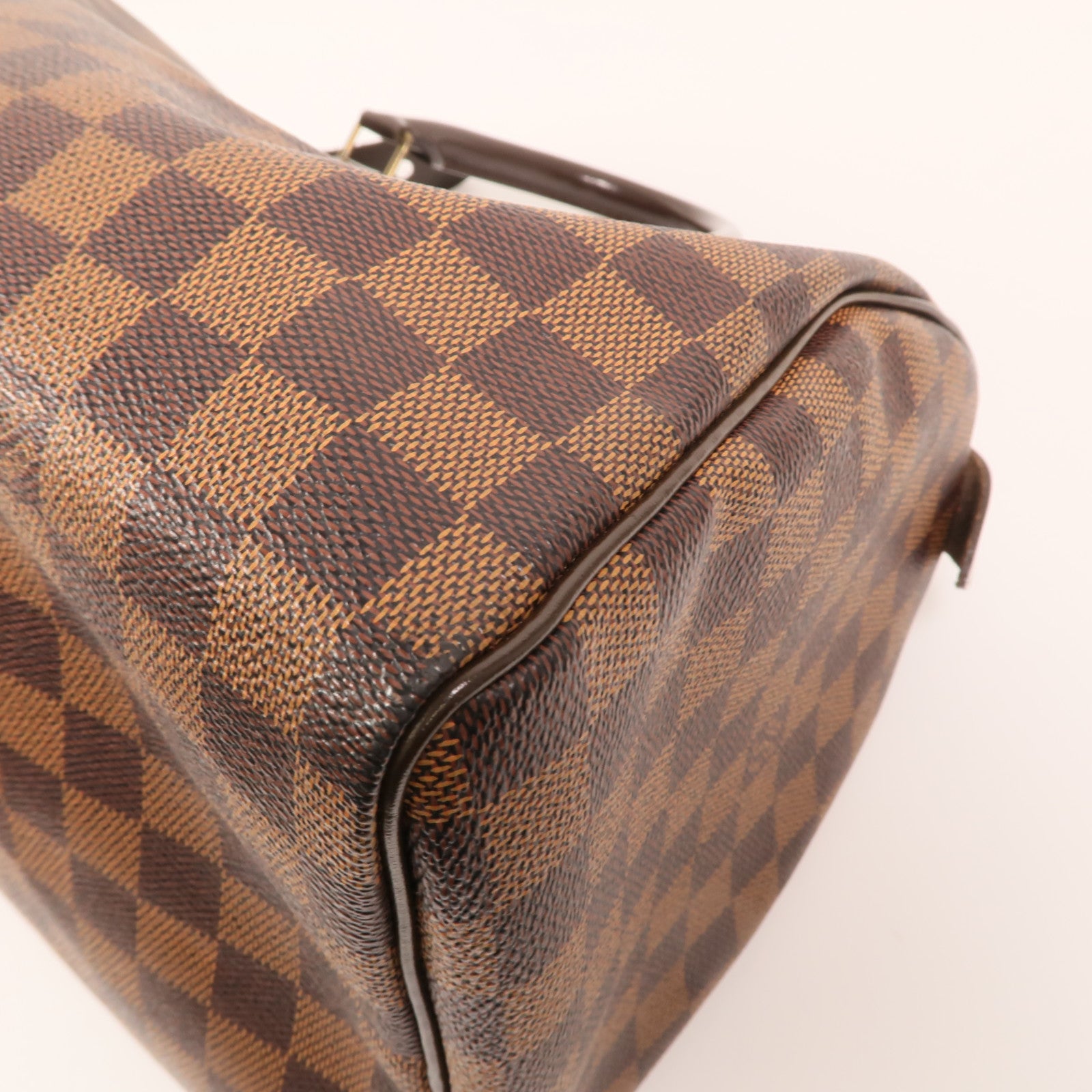 LOUIS VUITTON Damier Speedy 30金扣手挽袋