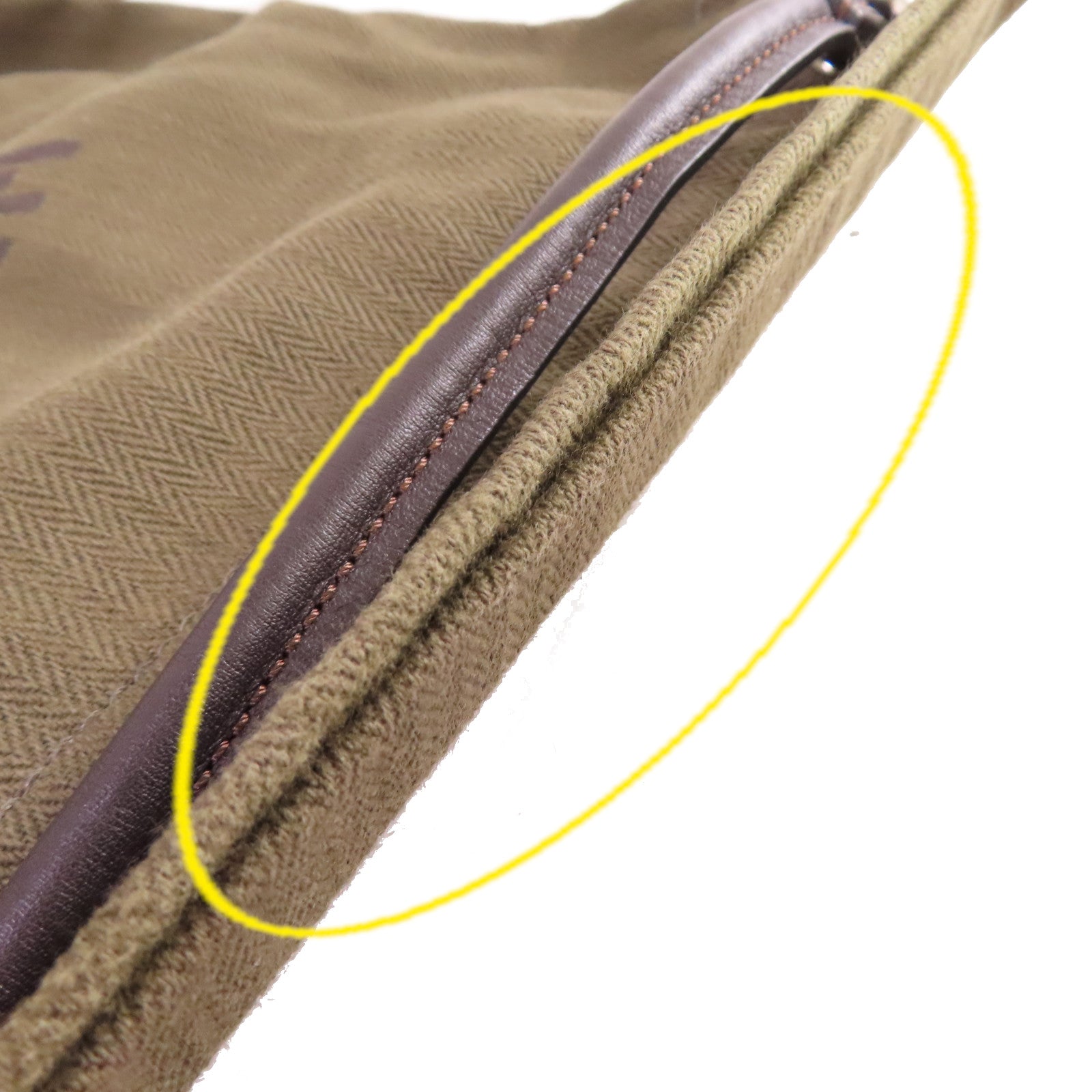 HERMES Toile Chevrons帆布Aline Backpack銀扣背包軍綠色