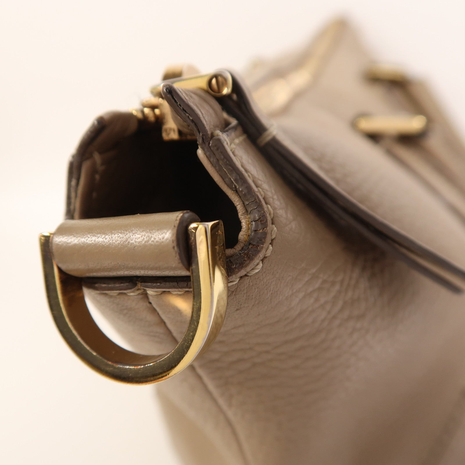 TOD'S 【激減優惠】牛皮皮革2 Way Shoulder金扣手挽肩背兩用袋