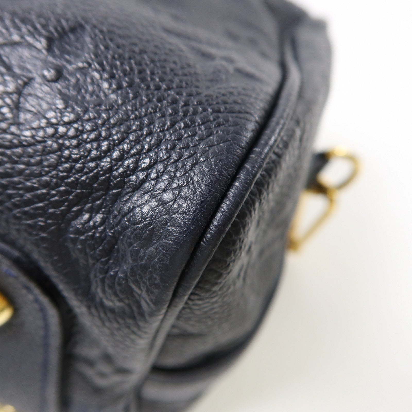 LOUIS VUITTON Monogram Empreinte Speedy 25金扣手挽肩背兩用袋黑色