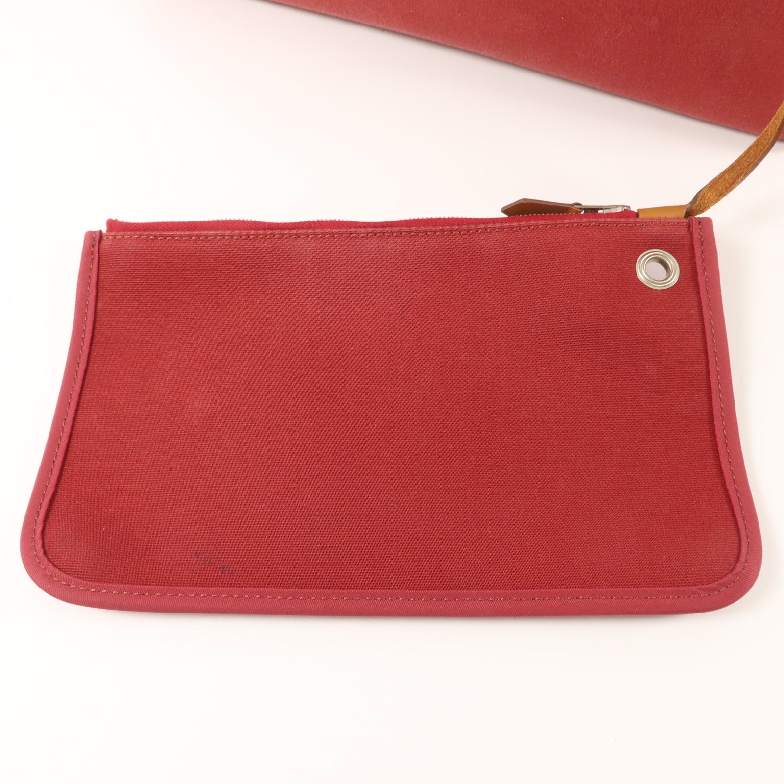 HERMES 帆布Herbag PM手挽肩背兩用袋Rubis/Fauve