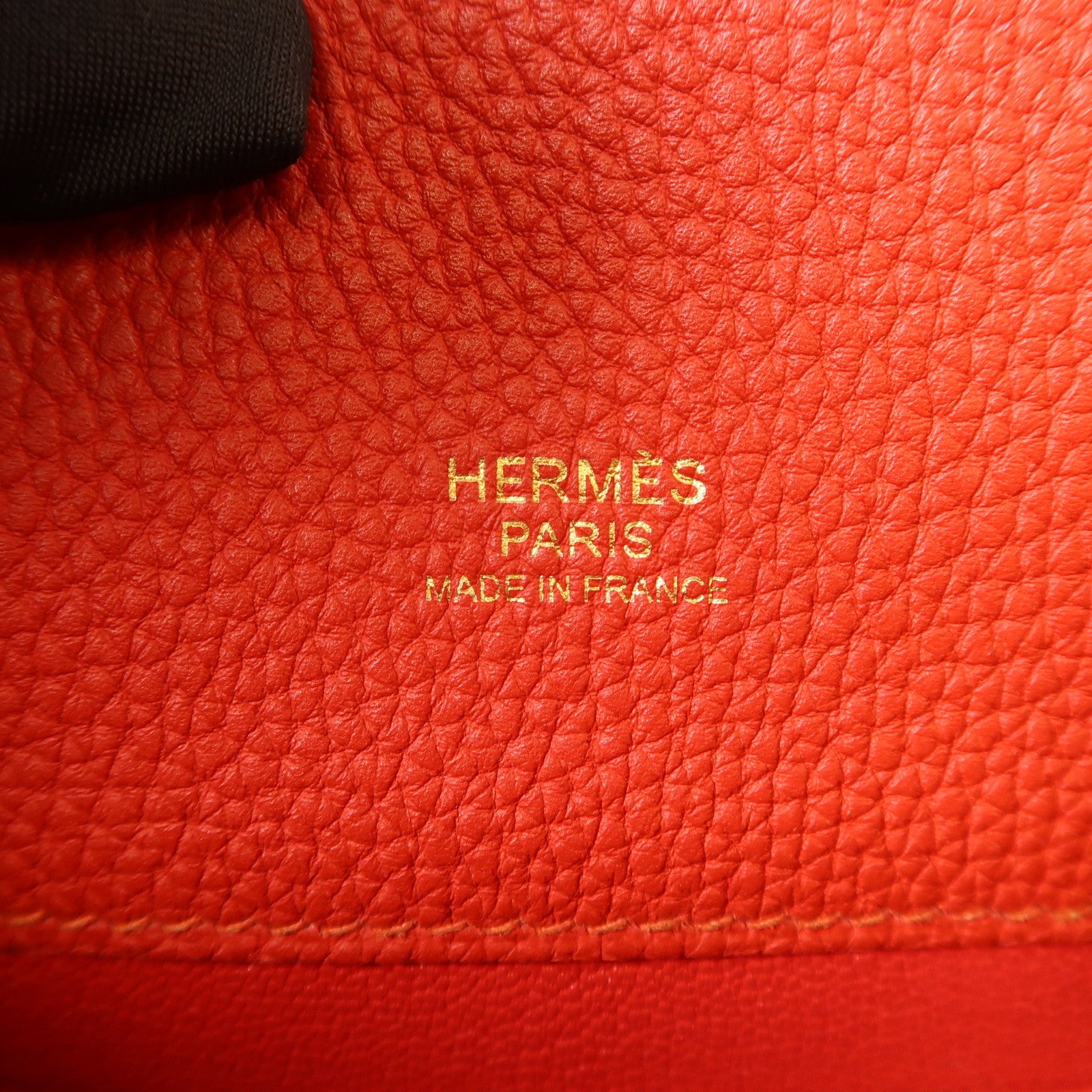 HERMES Clemence皮革So Kelly 22銀扣肩背袋9M Sanguine
