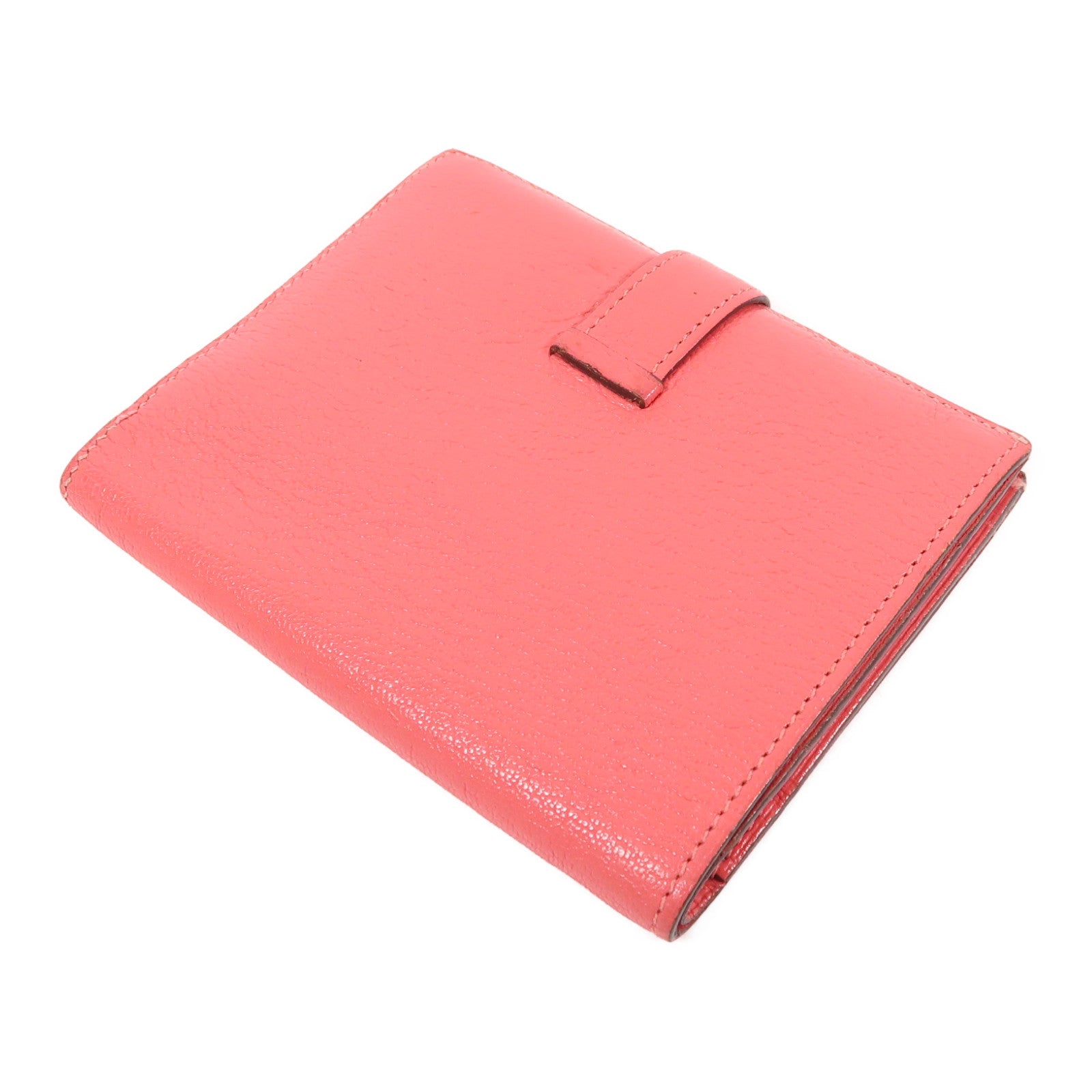 HERMES Chevre皮革Bearn Compact Wallet金扣錢包