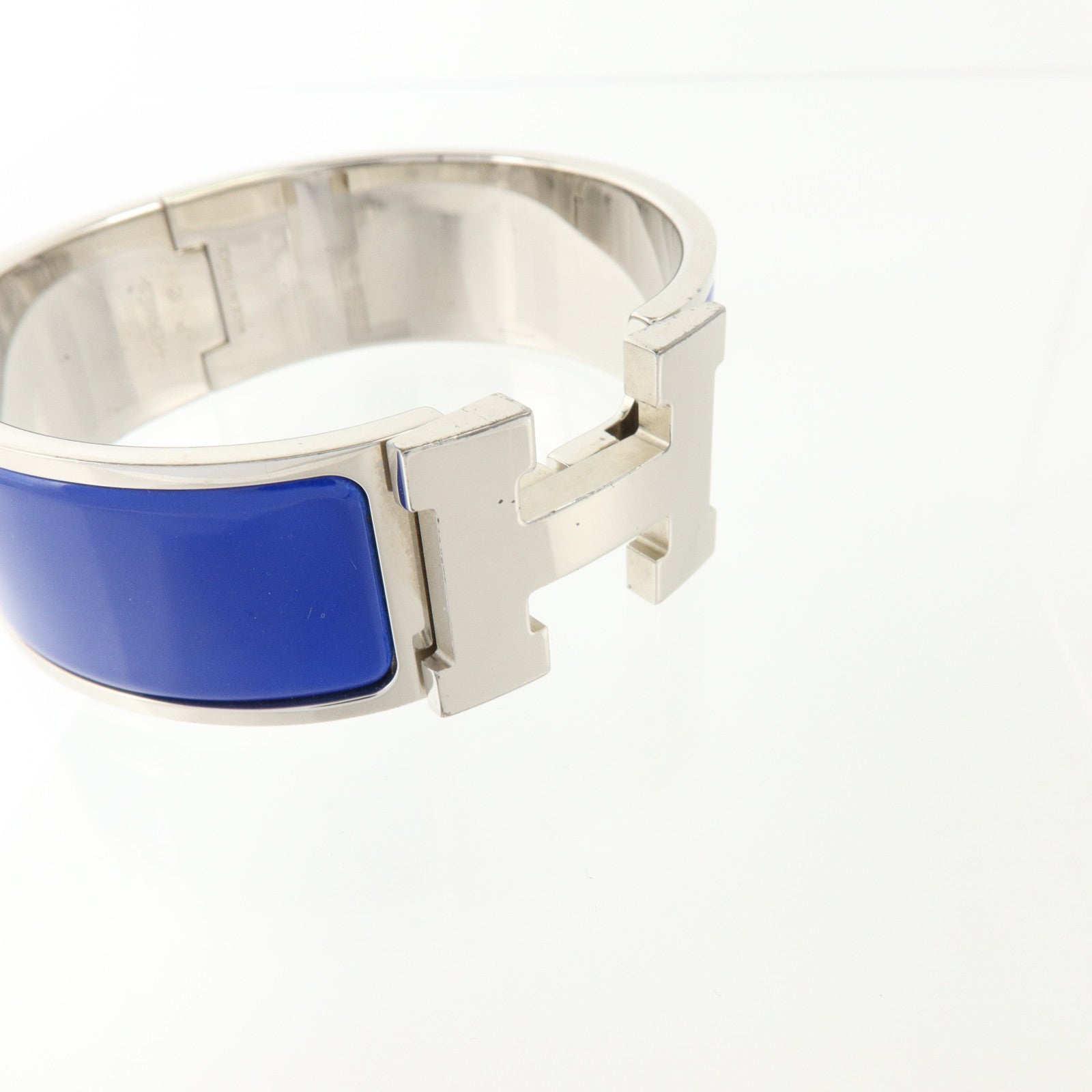 HERMES 金屬/琺瑯Clic-Clac H Bracelet銀扣手鏈