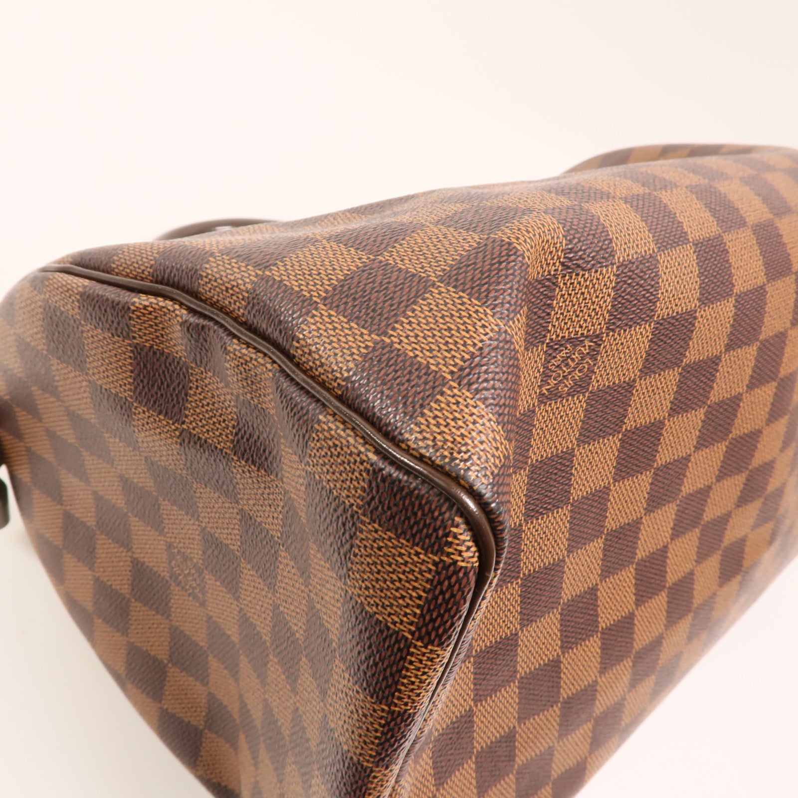 LOUIS VUITTON Damier Speedy 30金扣手挽袋